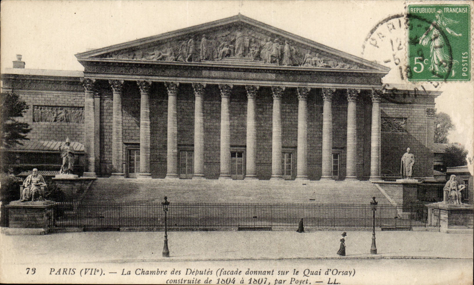 CPA Paris the House of Commons built of 1804 has 1807 by Poyet