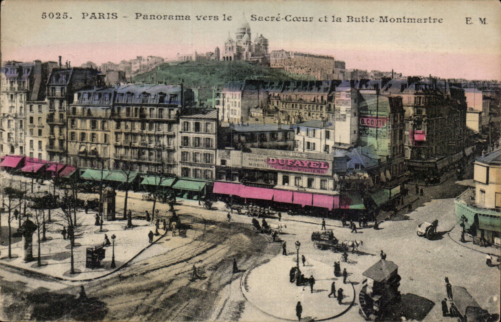 CPA Paris Panorama vers le Sacre Coeur et la Butte Montmartre
