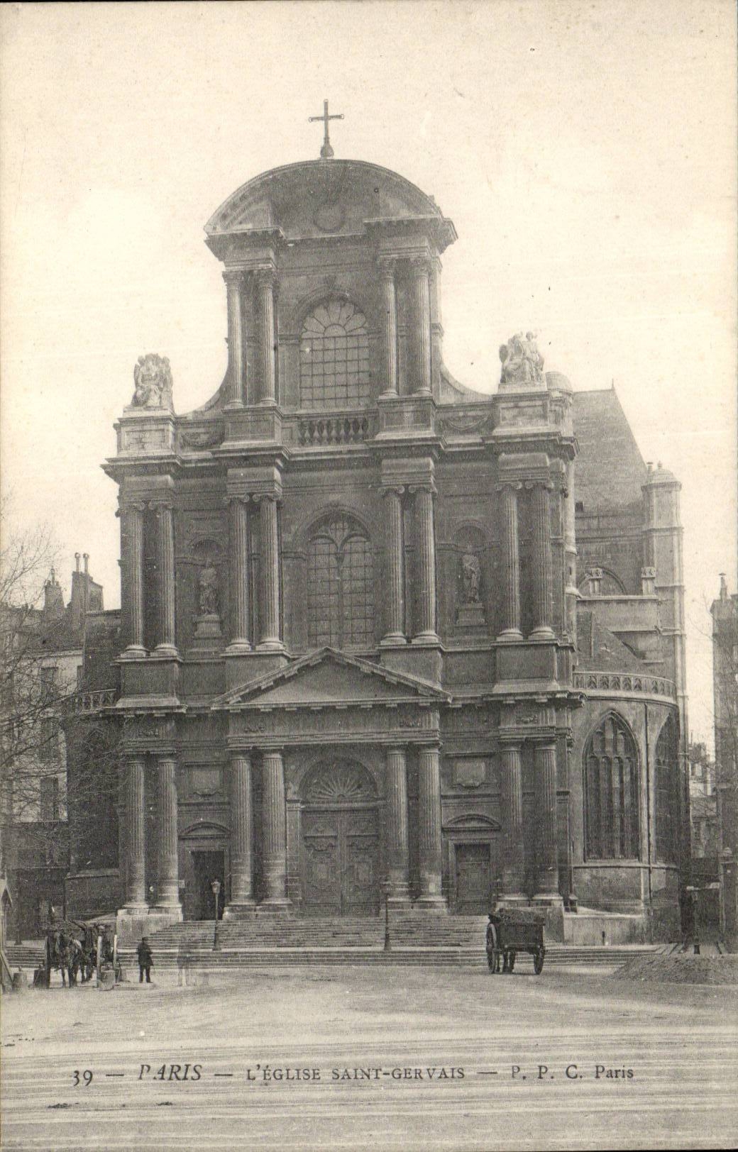 Paris - 4 - Eglise Saint Gervais CPA 
