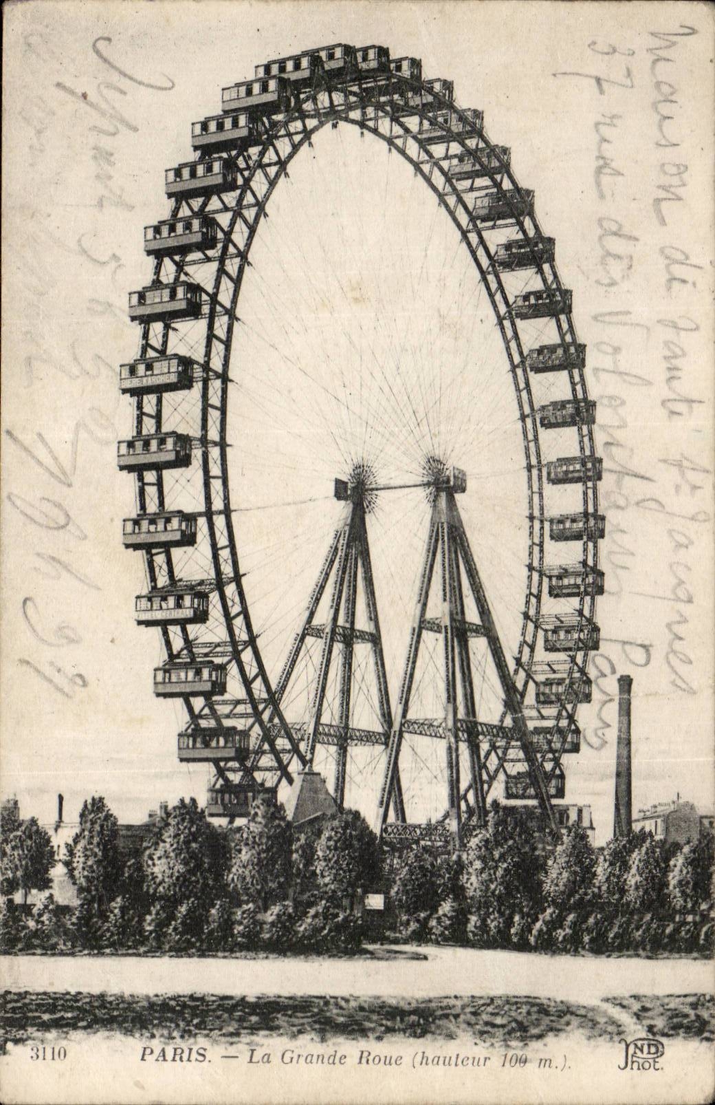 Paris - 1 - La Grande Roue CPA 