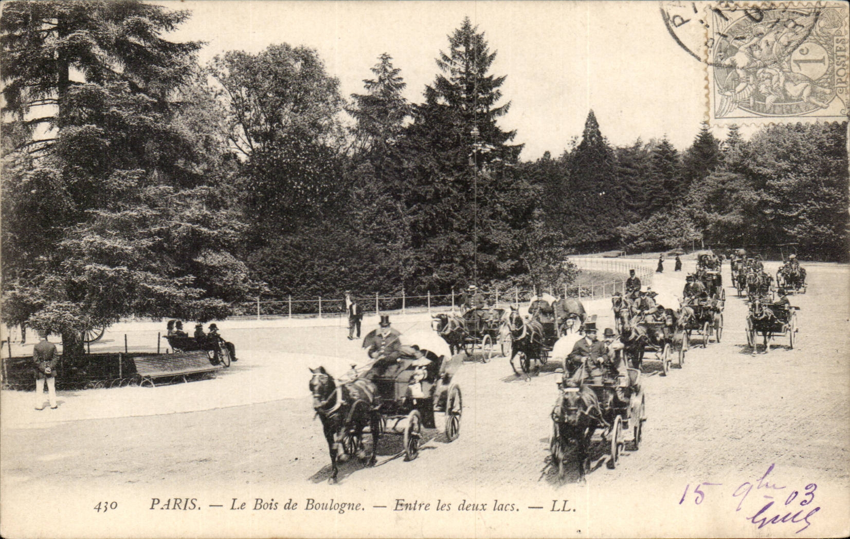 Paris - 16 - Bois de Boulogne - Entre les Deux Lacs - Cheval CPA 
