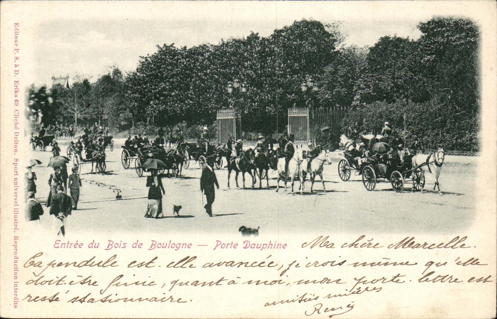 Paris - 16 - Bois de Boulogne - Porte Dauphine - chien - dog CPA
