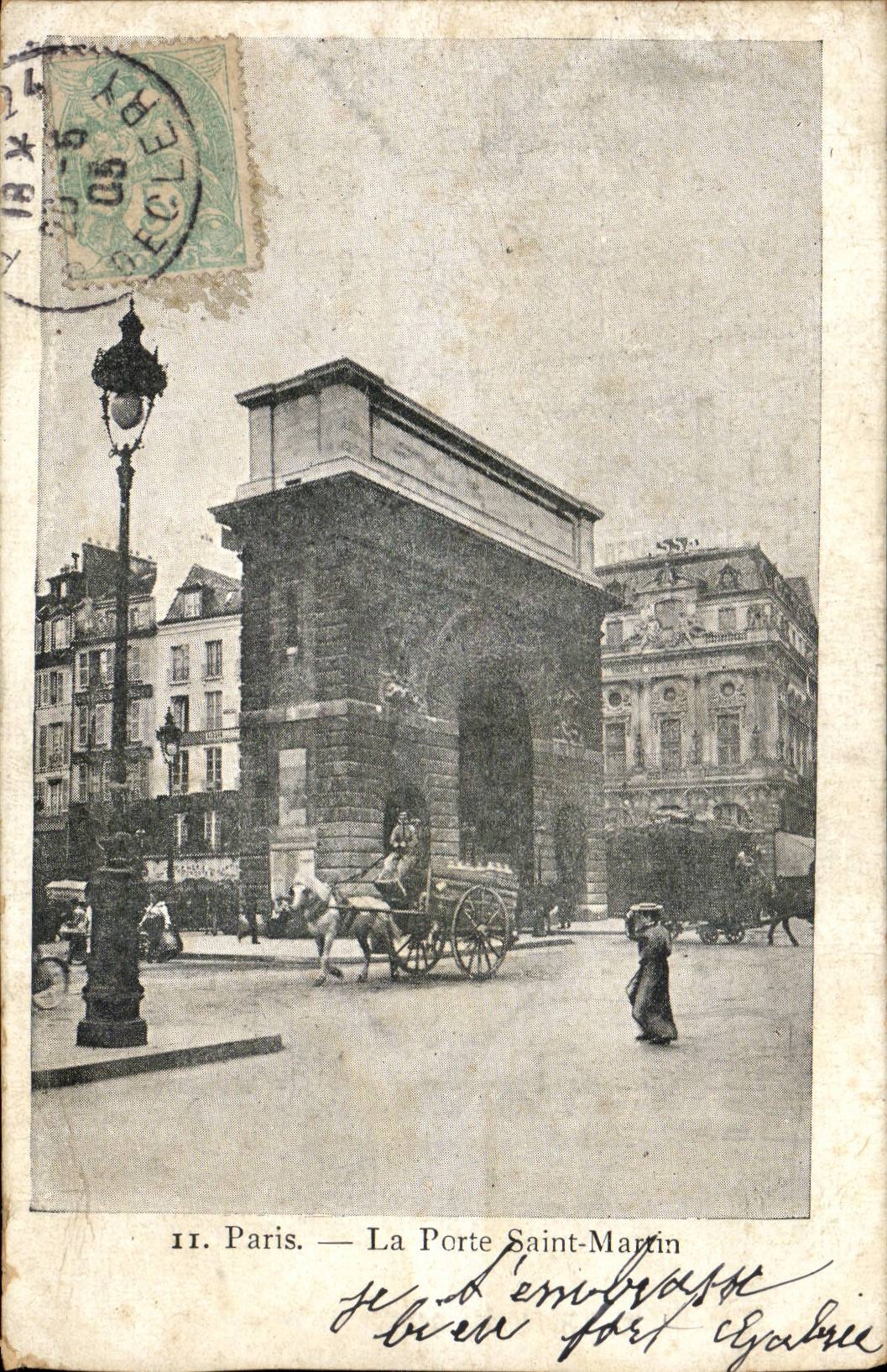 Paris 10 - The Gate Saint Martin - CPA