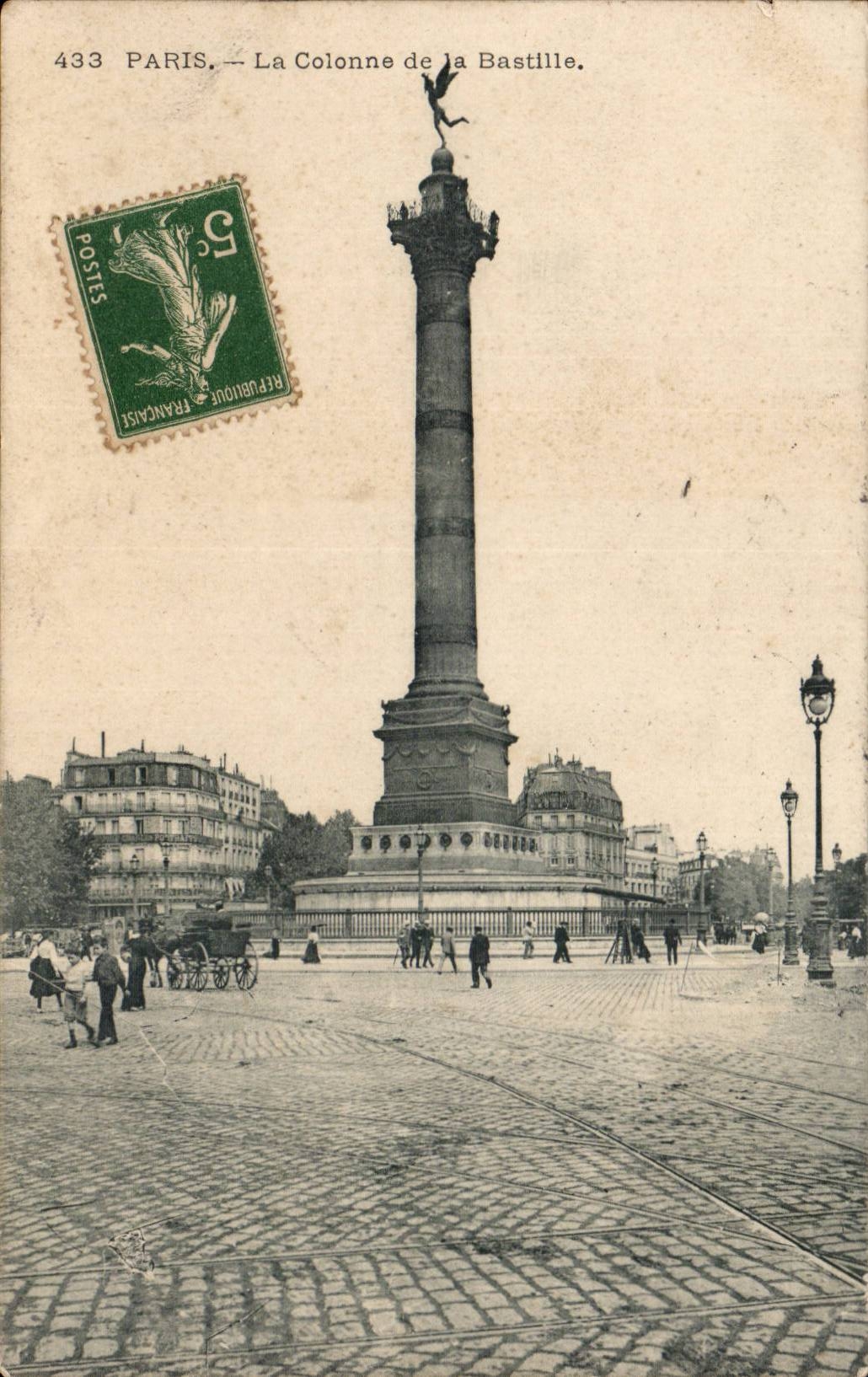 Paris 10 the Column of the Bastille - CPA