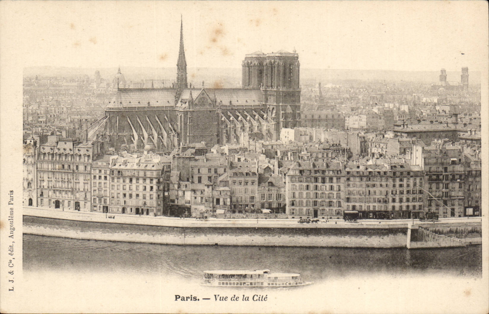 Paris 1 Vue de la Cite - CPA 