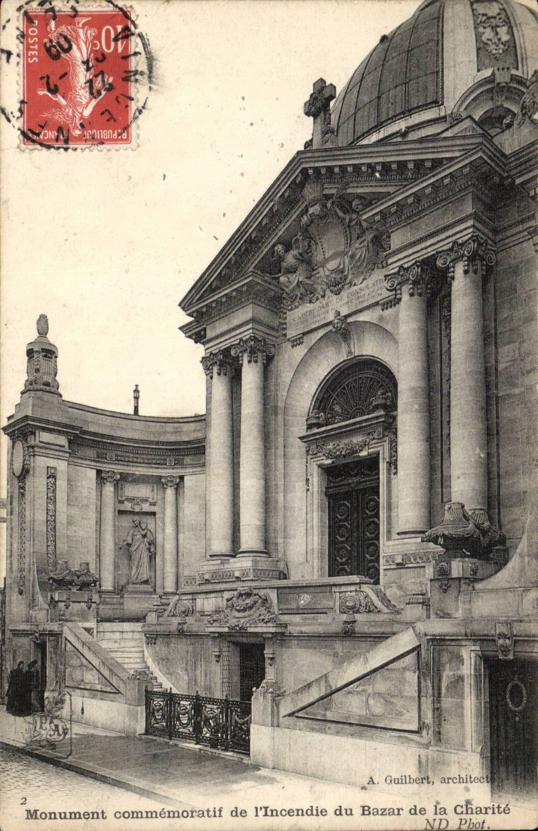 Paris 8 - Memorial of the Fire of Bazaar of Charity - CPA