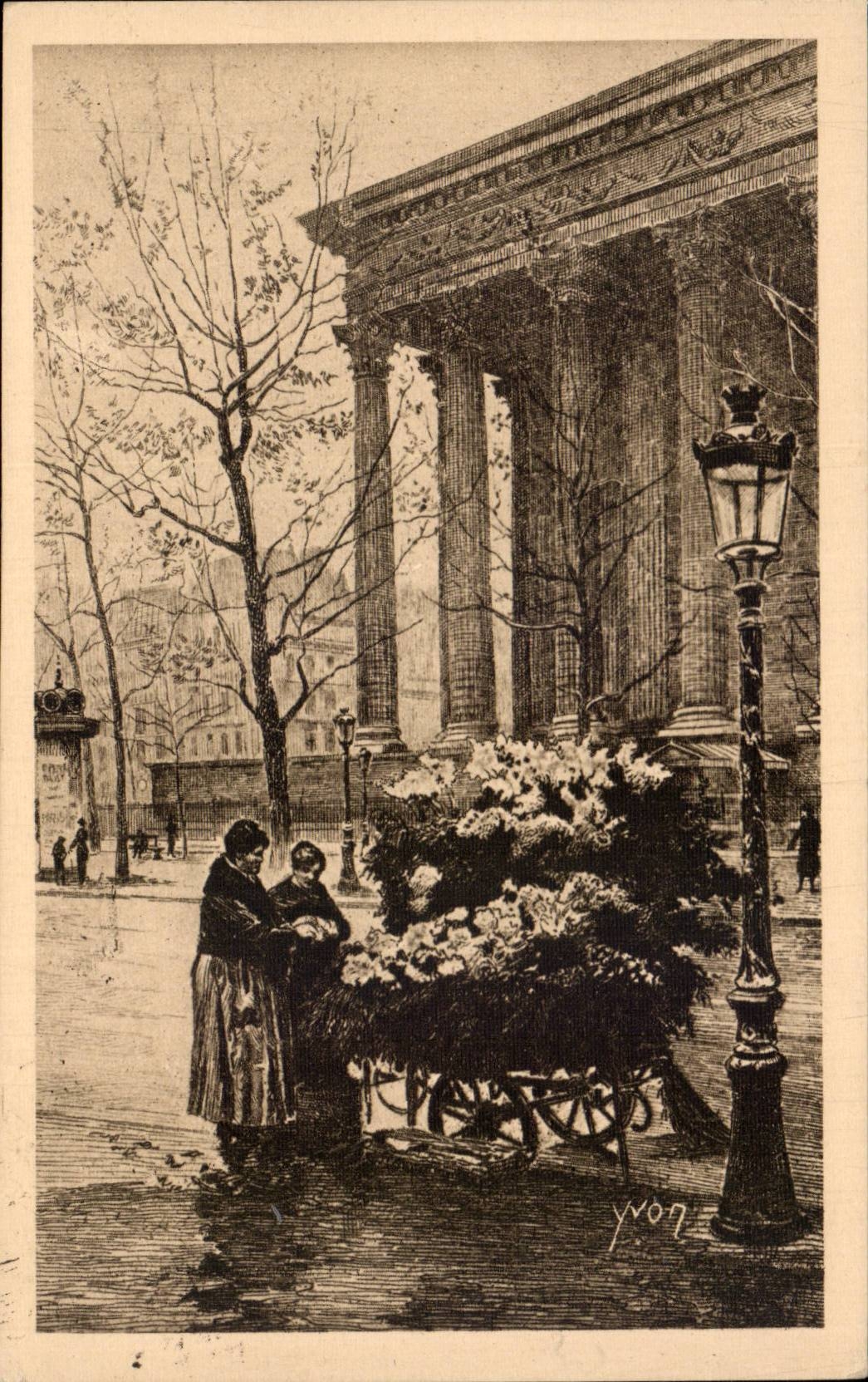 Paris 8 - Place of the Madeleine - Commercial of the Flowers - CPA