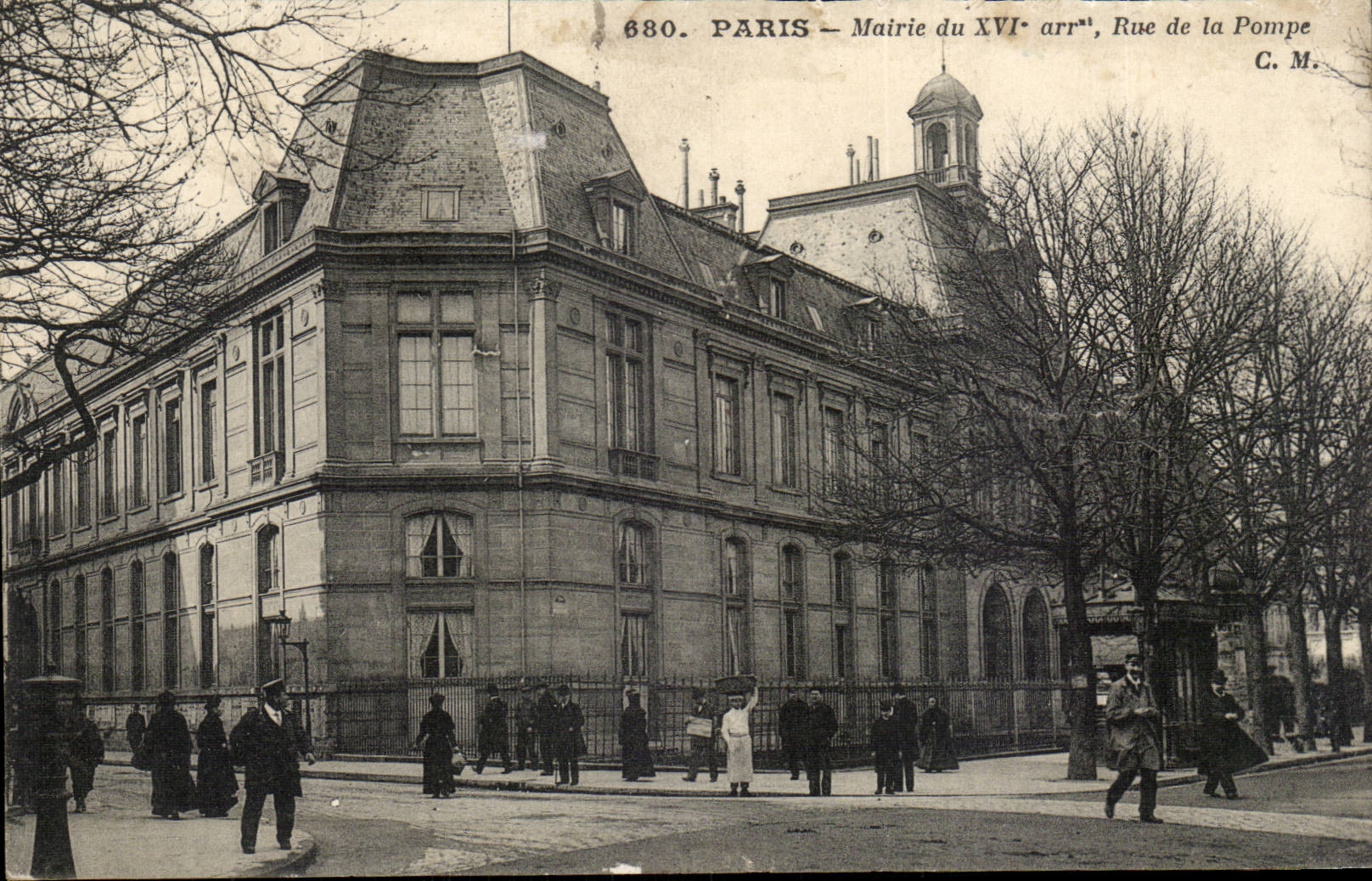 Paris - 16 - Mairie de XVI arrondissement - Rue de la Pompe - CPA