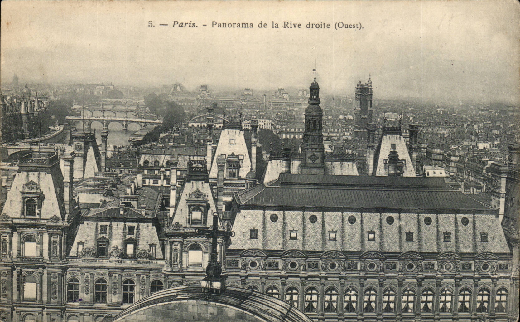 Paris - 1 - Panorama de la Rive Droite - CPA