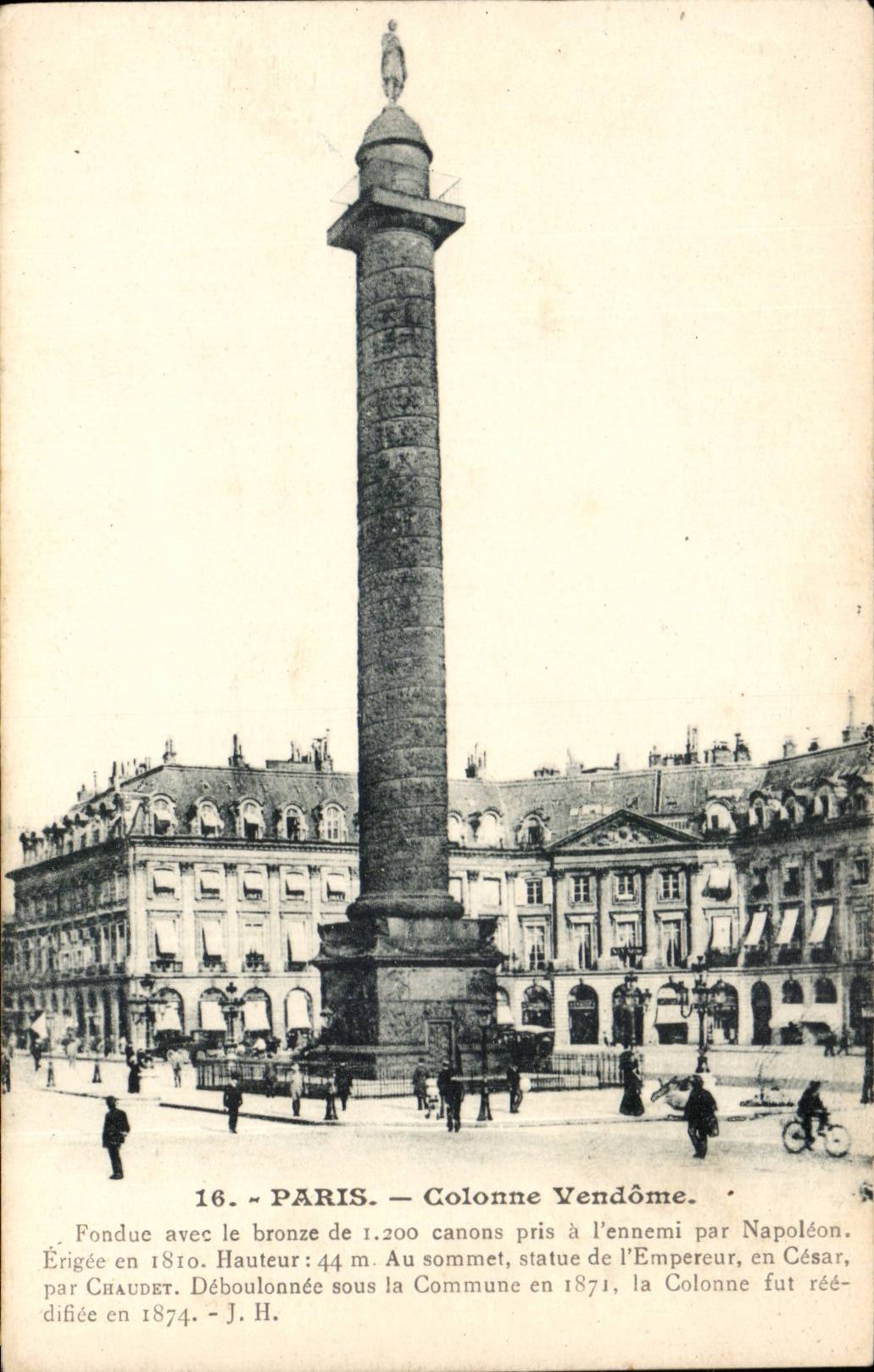 Paris - 1 - La Colonne Vendome - CPA 