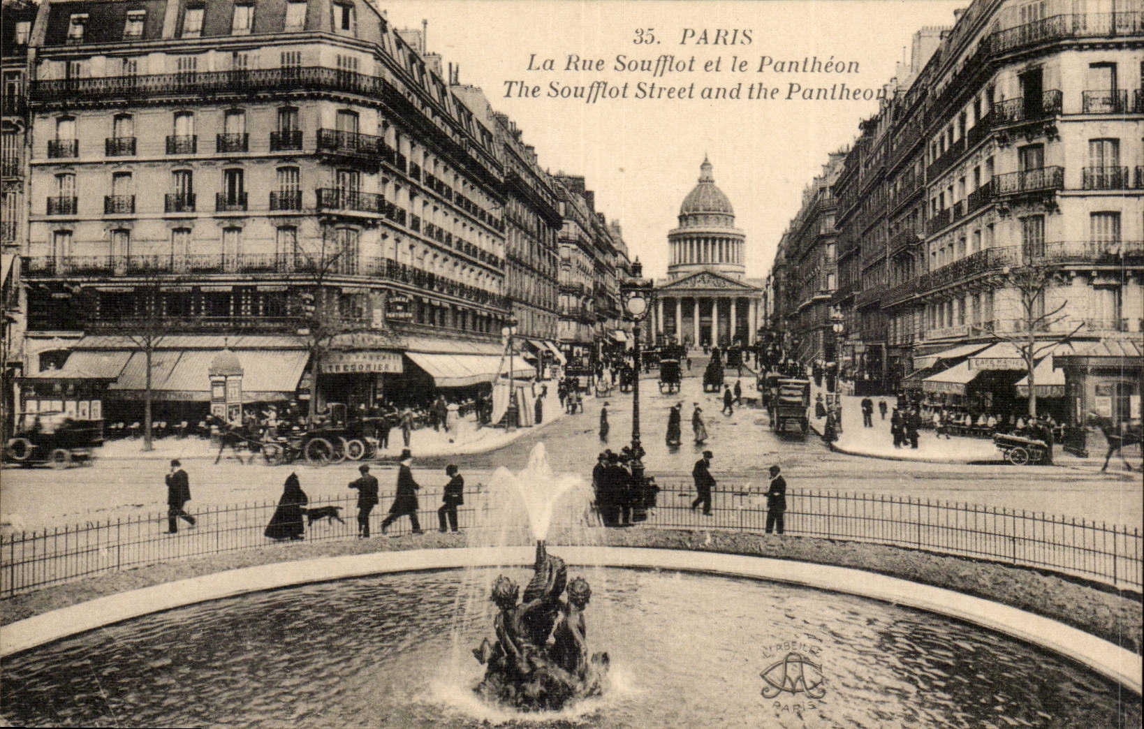 Paris 5 - The Street Soufflot and the Pantheon - CPA