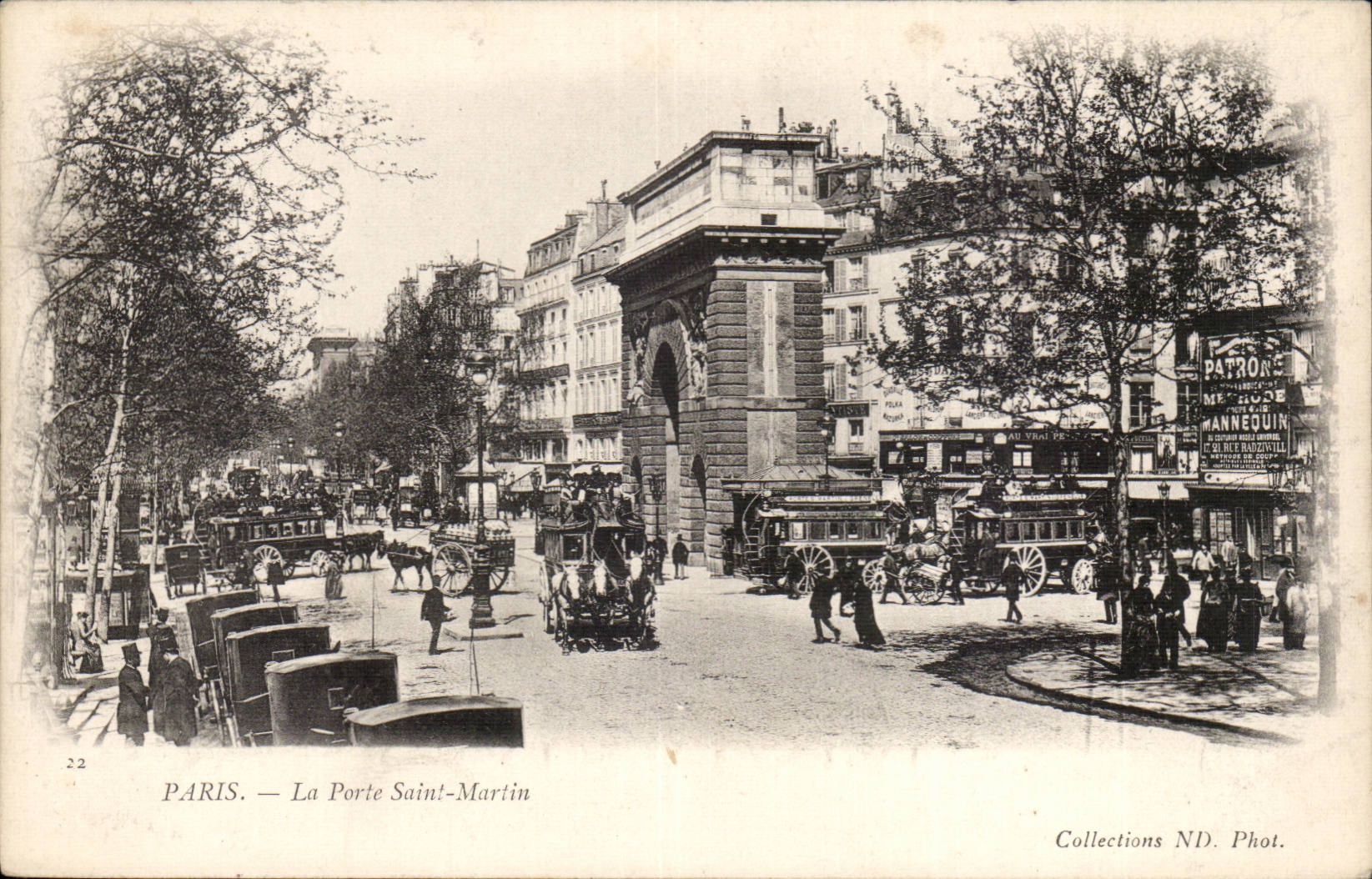 Paris 10 - Gate Saint Martin - CPA