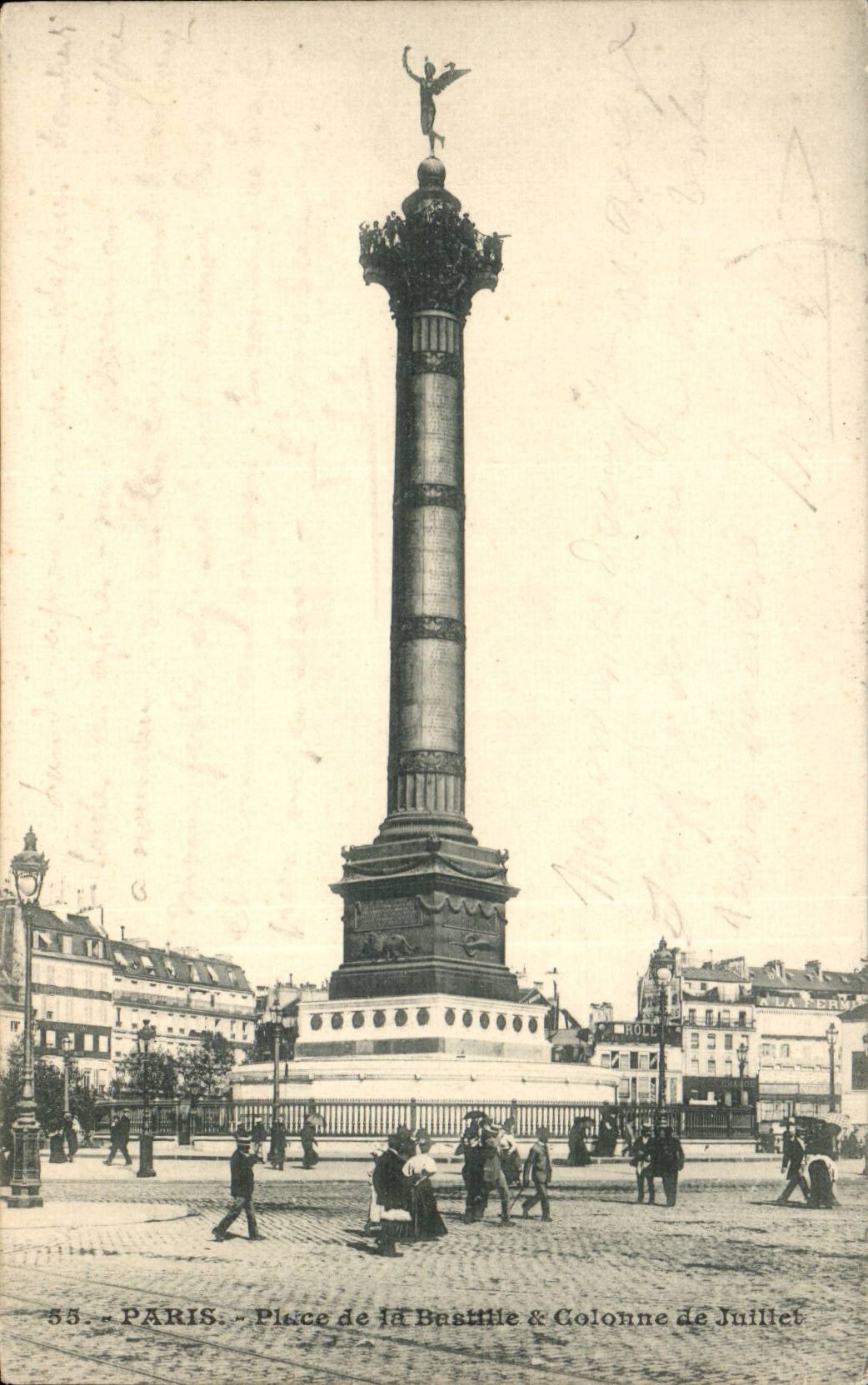 Paris - 10 - Place of Bastille CPA