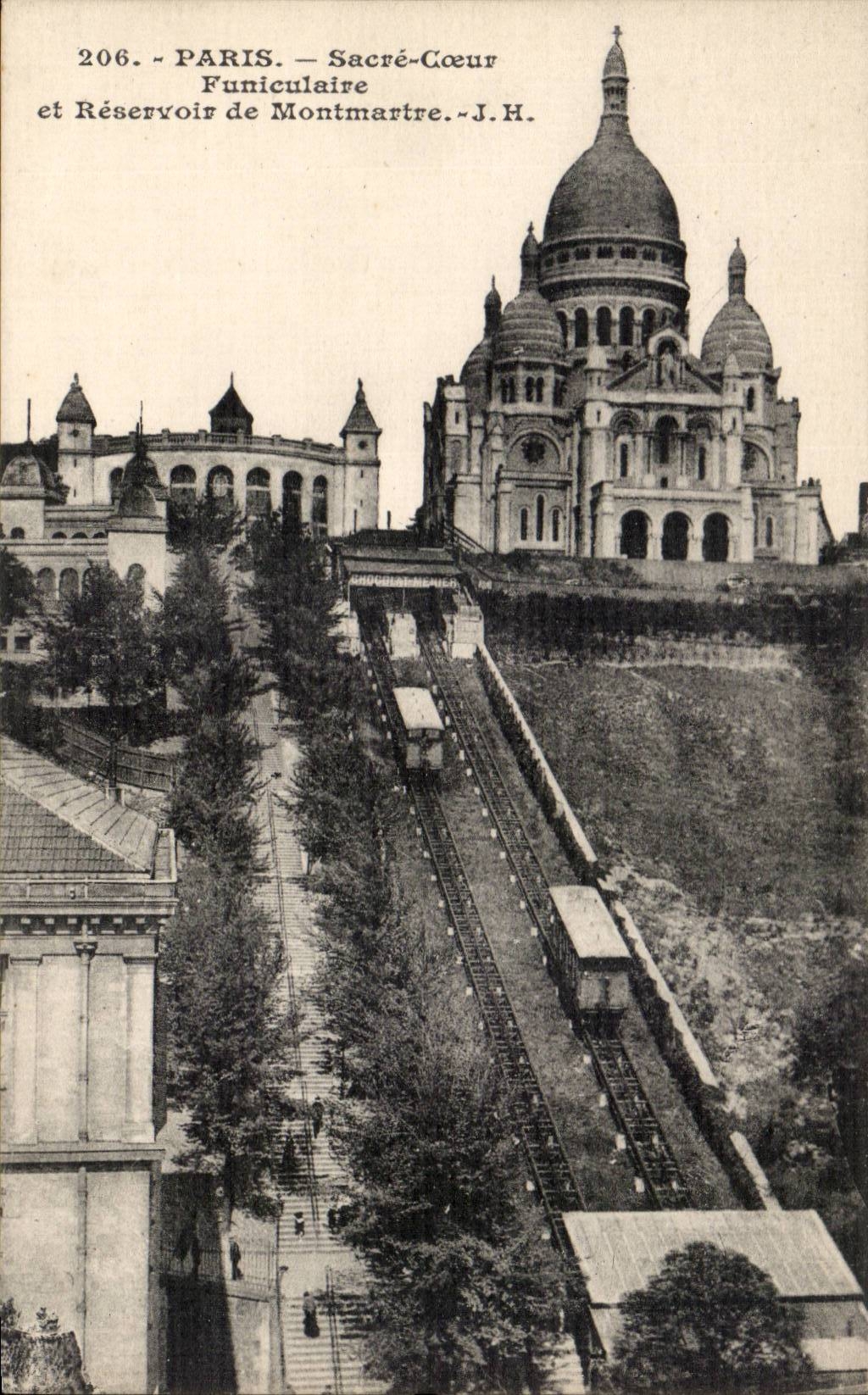 Paris - 18 - Sacre Coeur - Funiculair - Reservoir de Montmartre - CPA