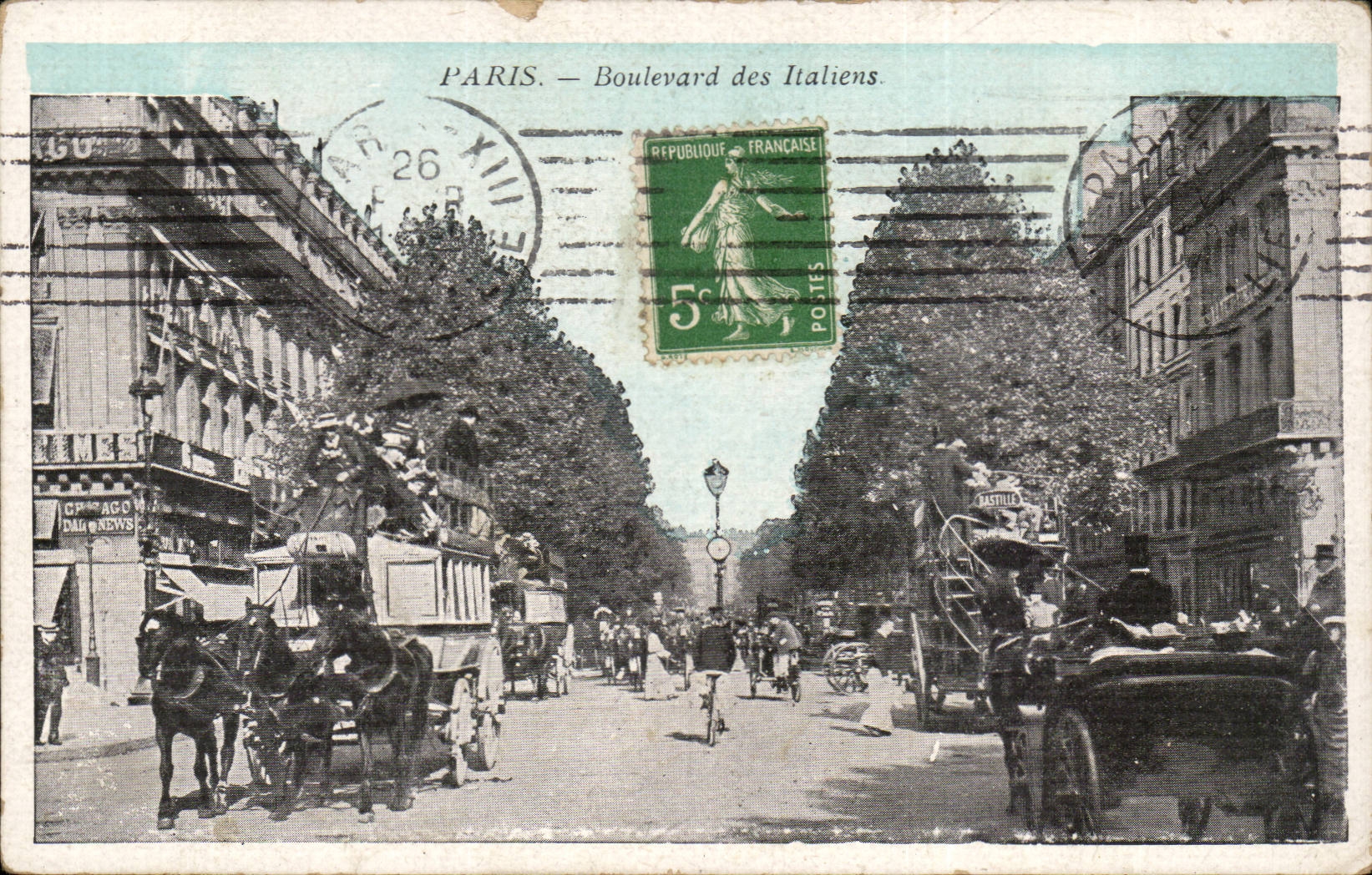 Paris - 2 - Boulevard of Italians CPA