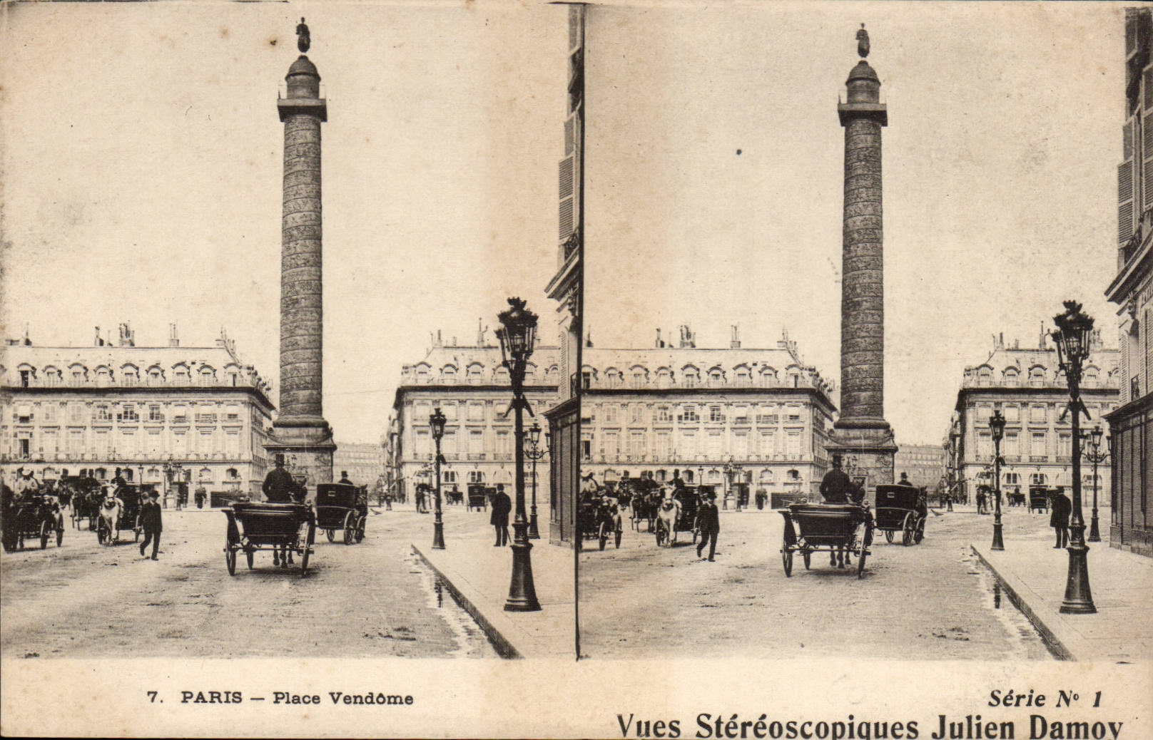 Paris - 1 - Vues Stereoscopiques - Place Vendome - CPA 