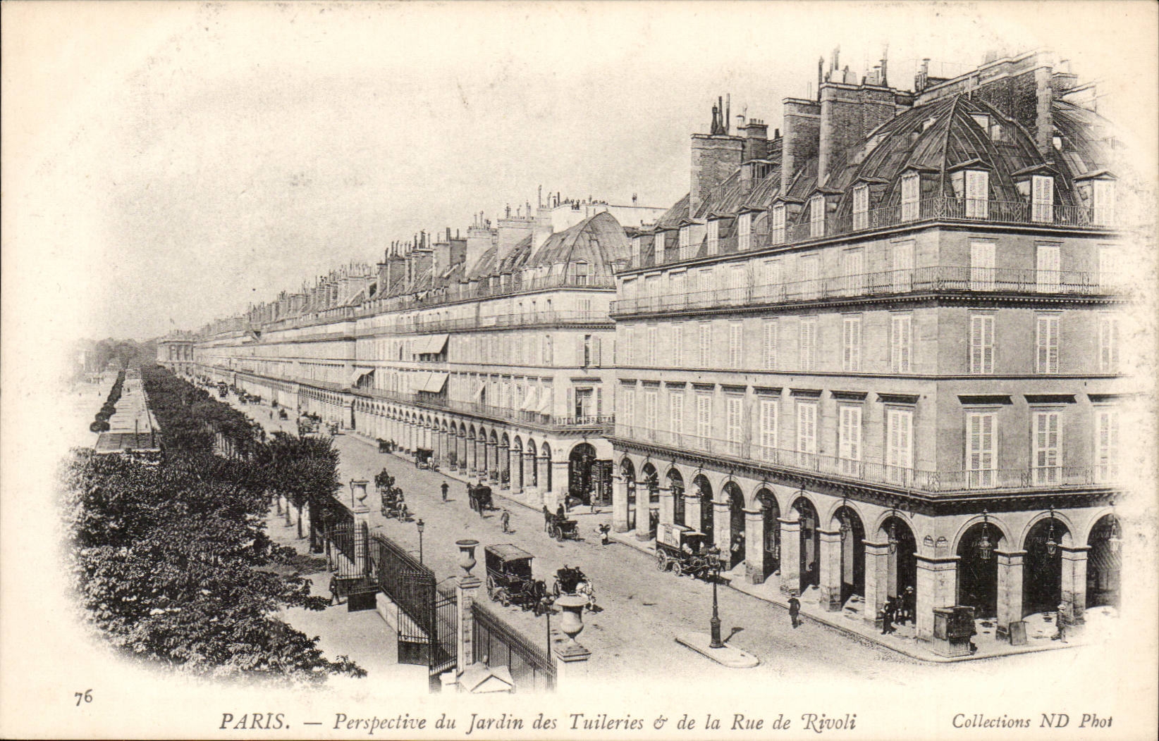 Paris - 1 - Perspective du Jardin des Tuileries et de la Rue de la Rivoli - CPA 