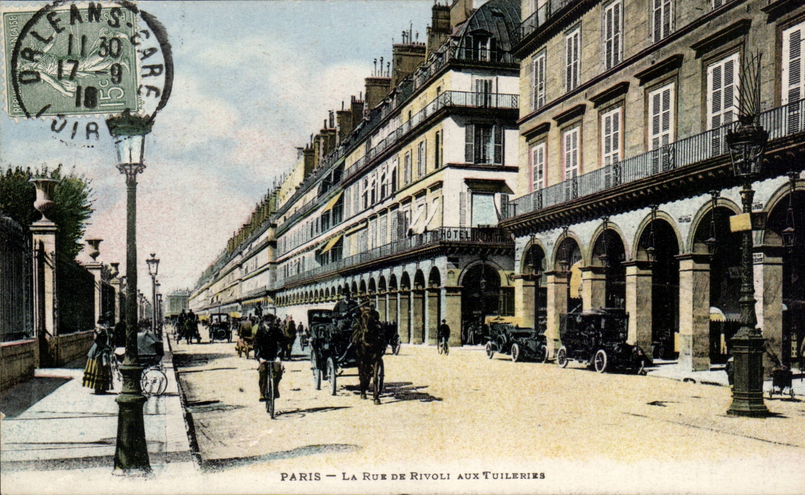 Paris - 1 La Rue de Rivolii aux Tuileries - CPA 