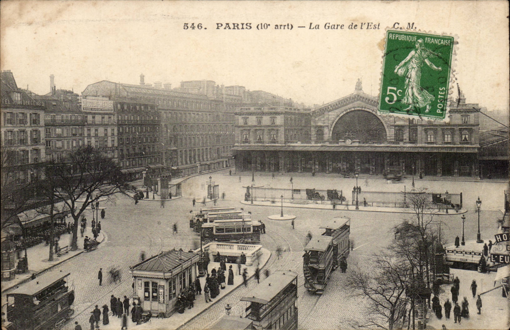 Paris 10 Train station of the East - CPA