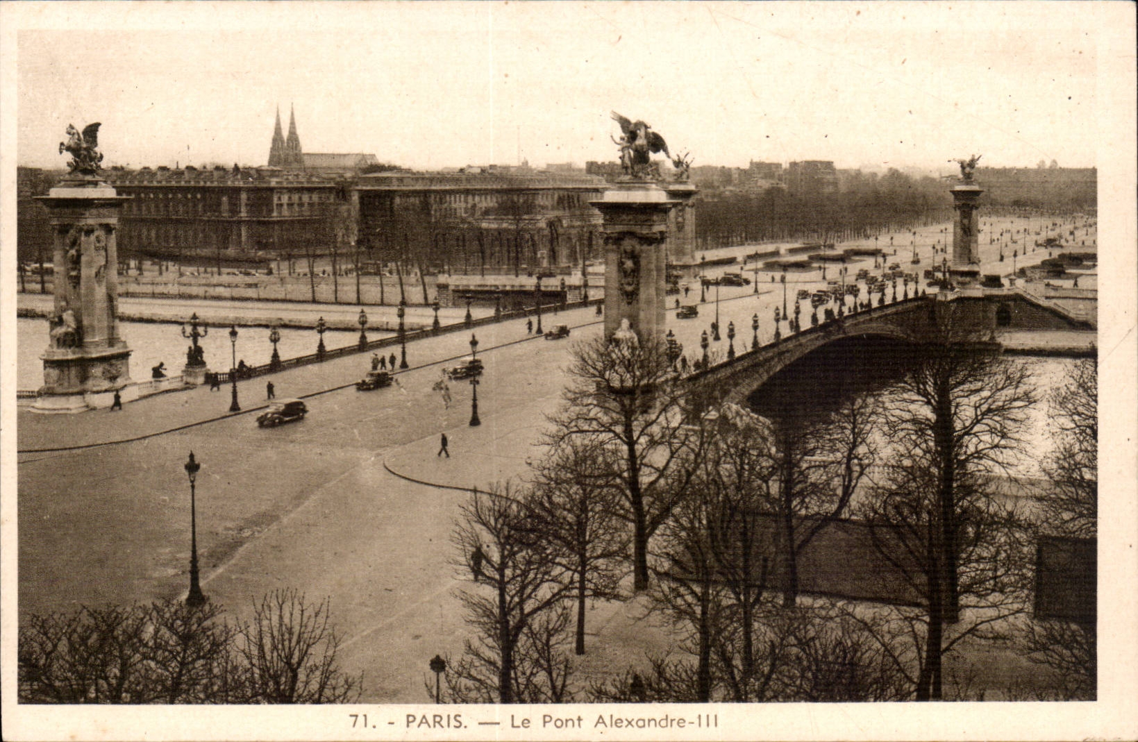 Paris - 7 - the Bridge Alexandre III - CPA