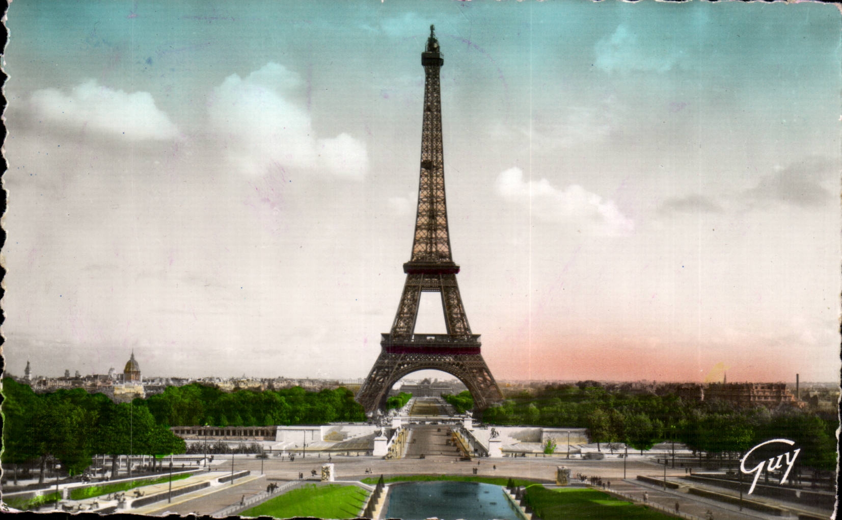 MODERN CARD Paris the Tower Eiffel (1887 1889) View