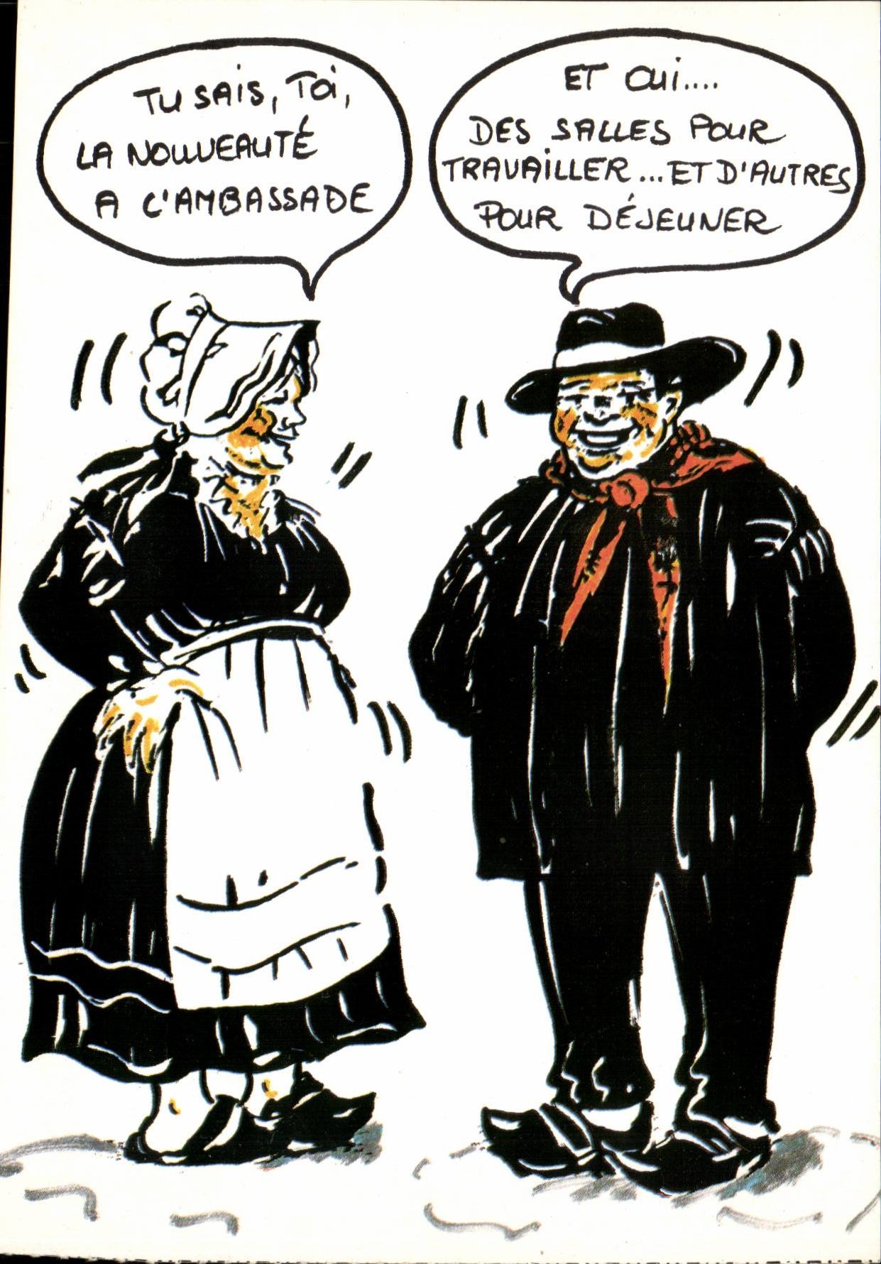 CPM Humour Paysan et Paysanne Auvergne