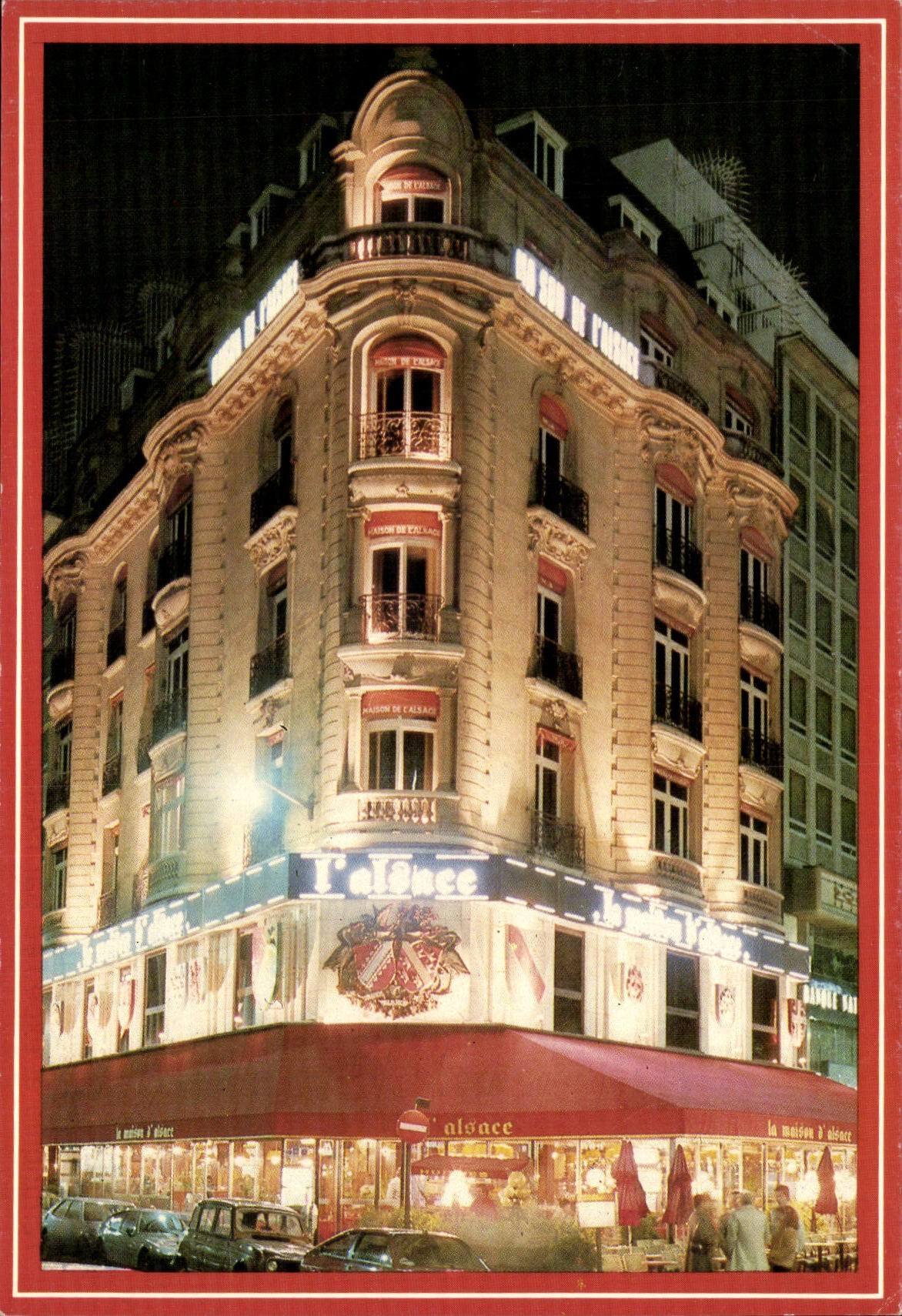 MODERN CARD the maisin of Alsace Elysees Fields (restaurant has Paris)