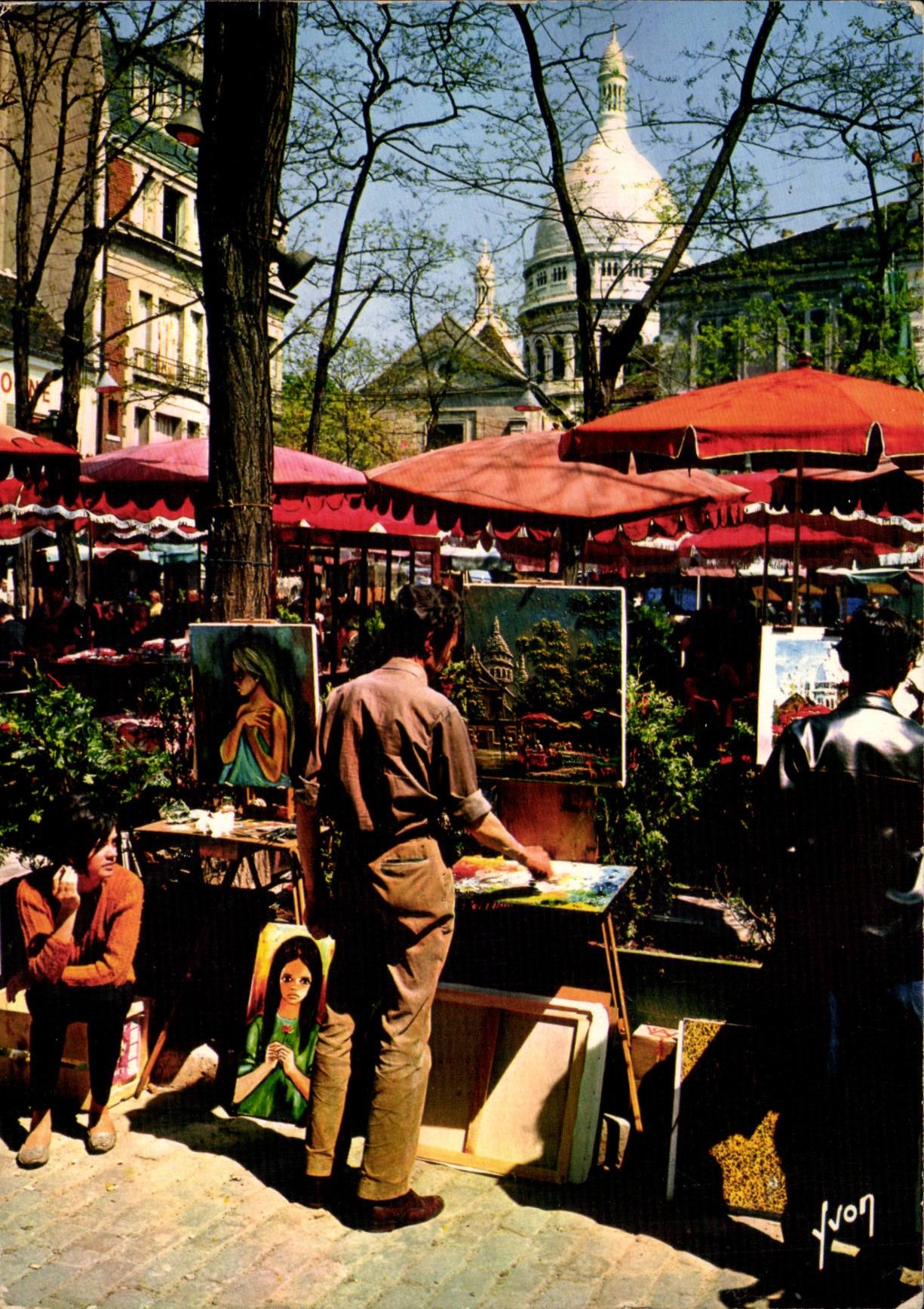 CPM Paris Les peintres de la place du TErtre (Montmartre)