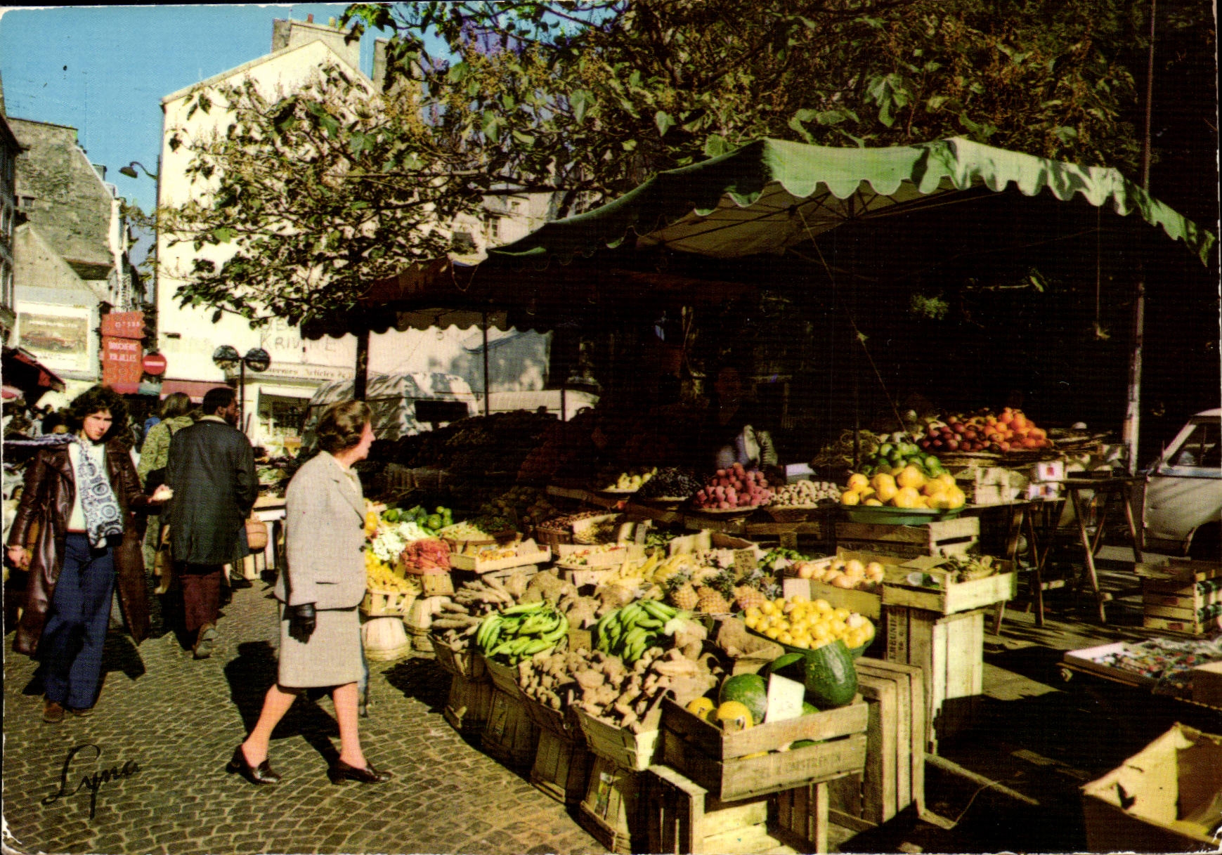 MODERN CARD Paris the street Mouffetard