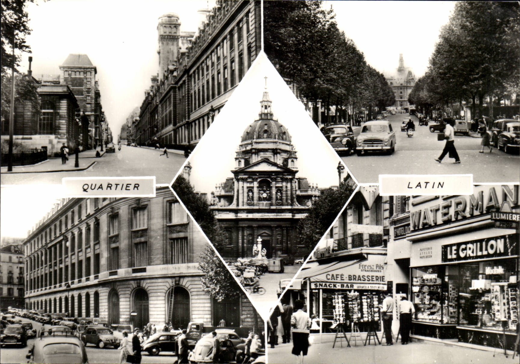 Paris 4 - Quatier Latin - souvenir - Le Grillon - Cafe Brasserie CPA 