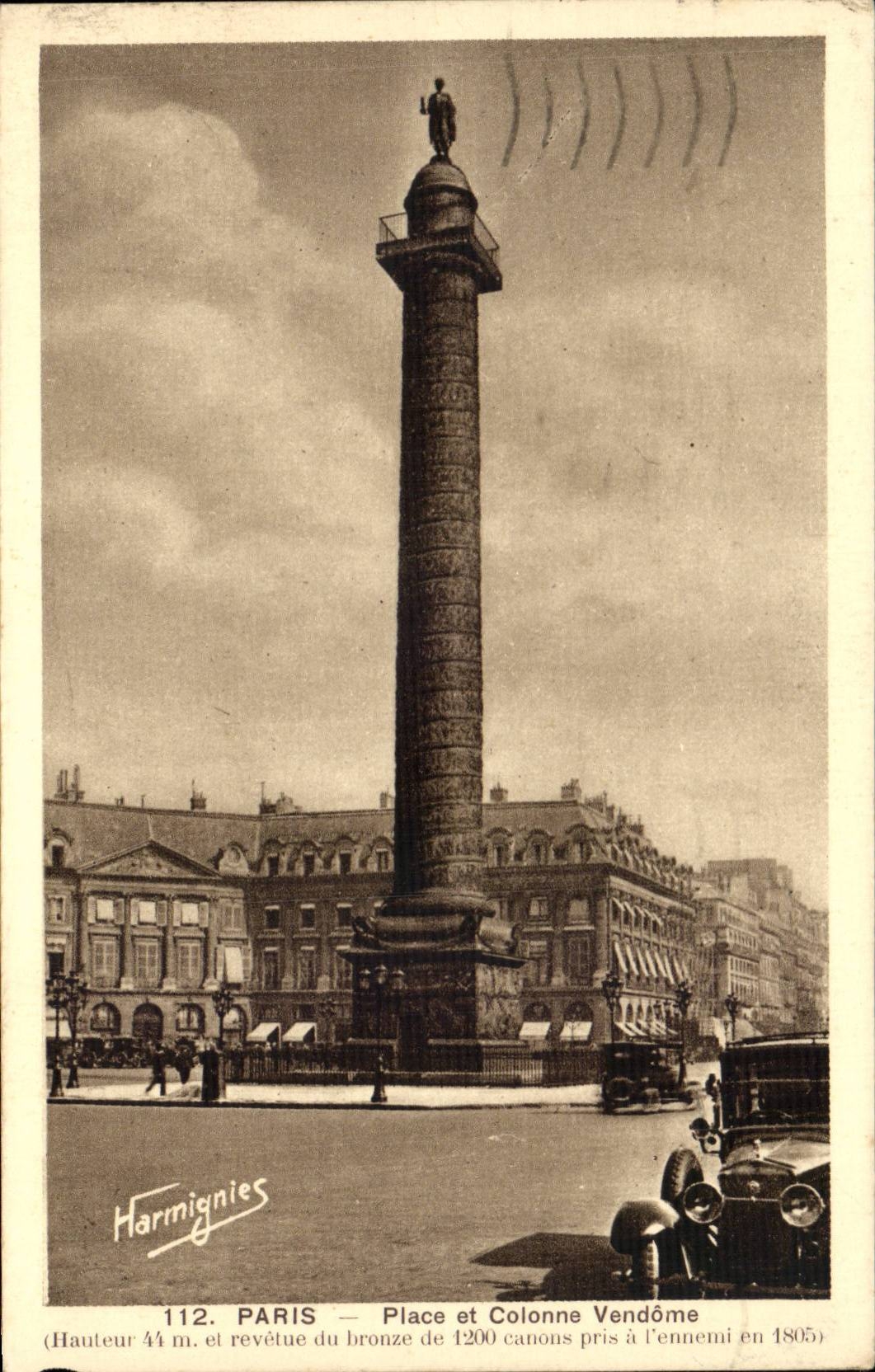 Paris - 1 - Place et Colonne Vendome - CPA 