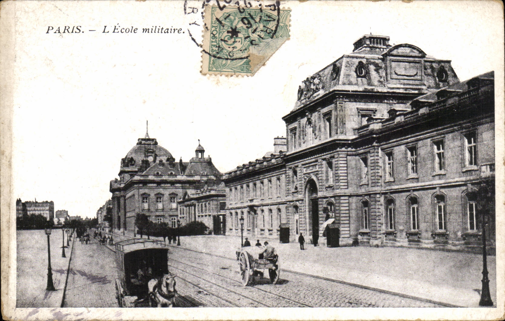 Paris - 7 - Military academy - Barouche - horse CPA