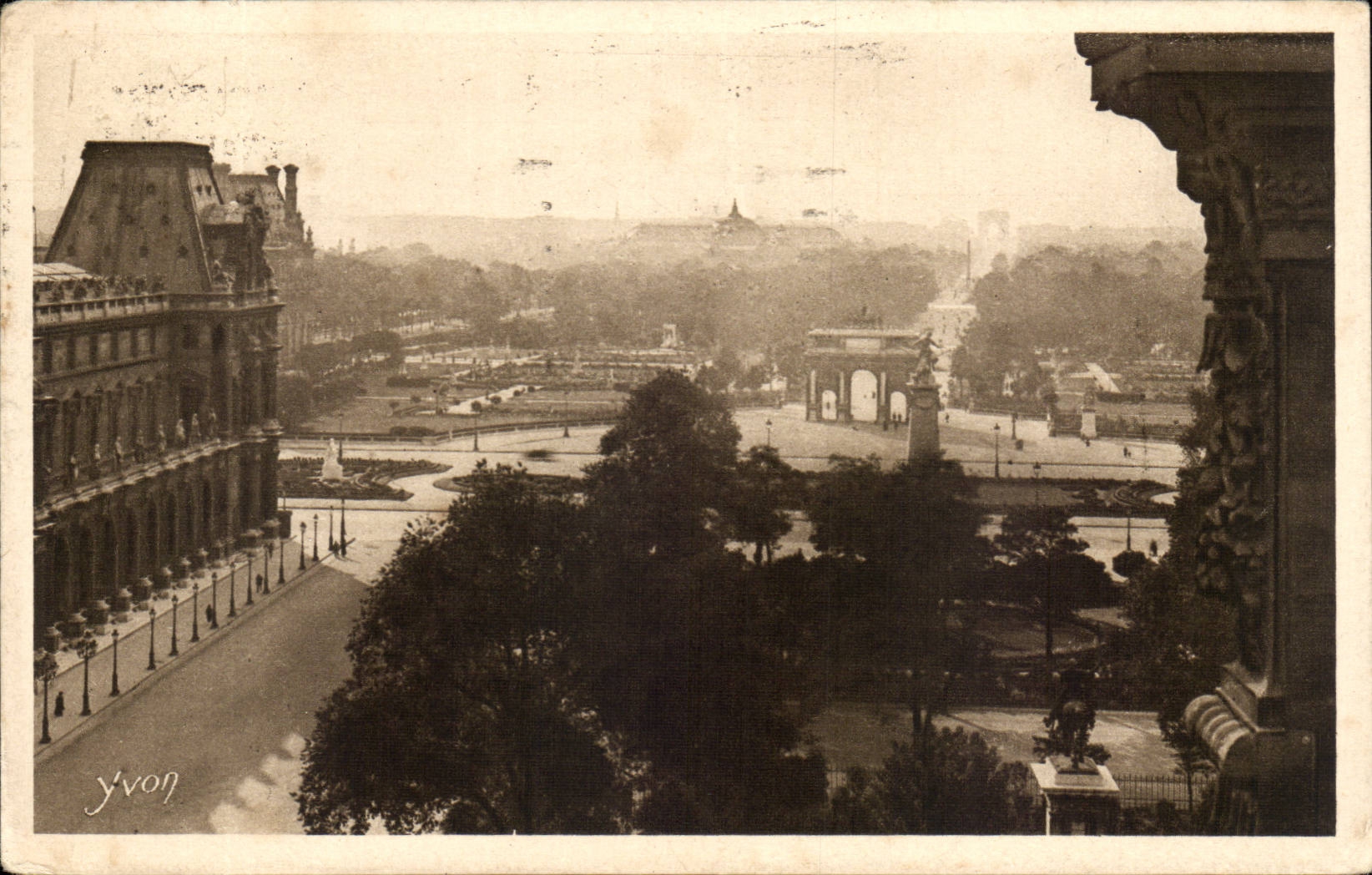 Paris 1 - Perspective sur les Tuileries - Avenue des Champs Elysees - CPA 