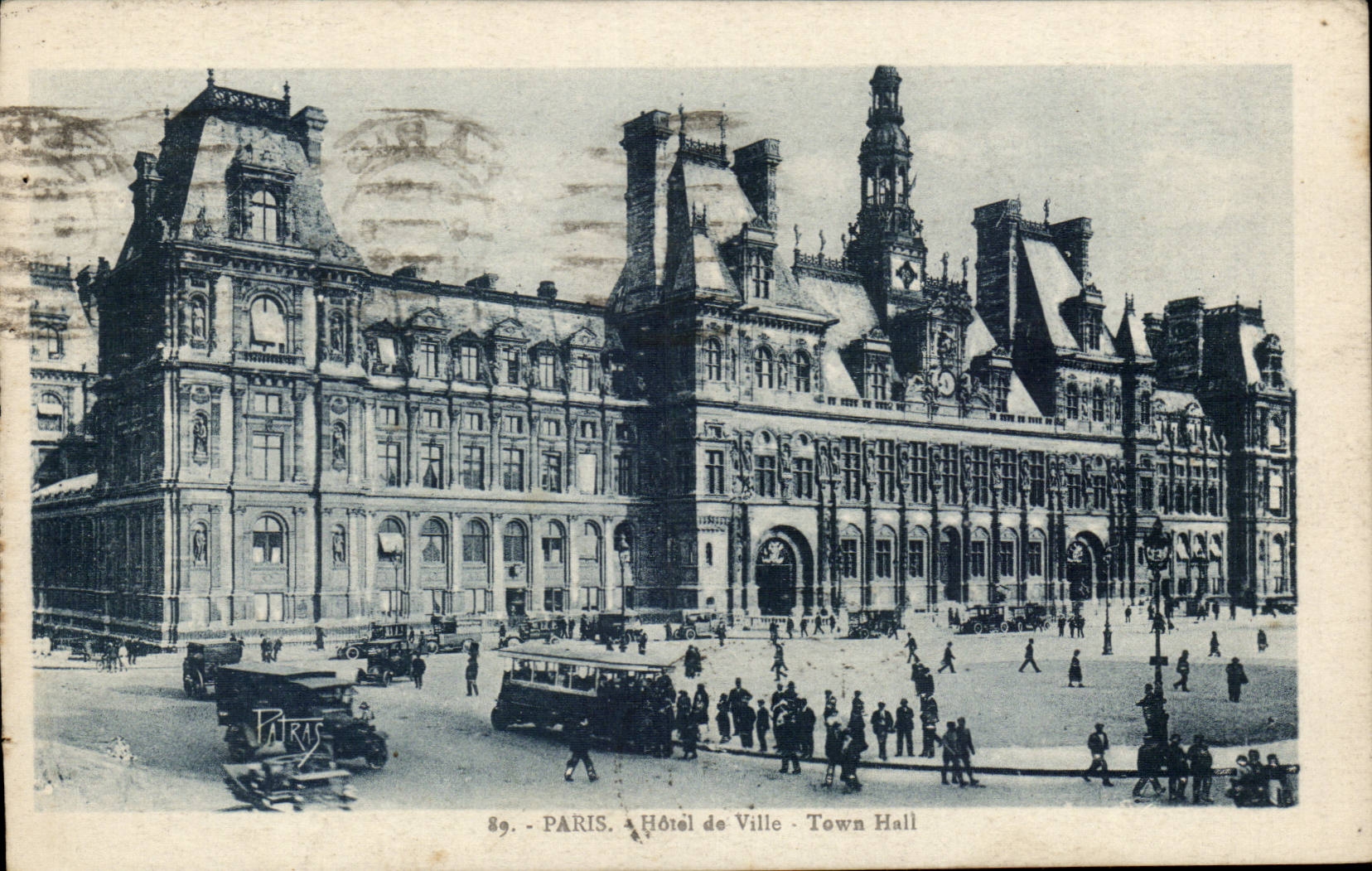Paris - 4 - Hotel de Ville - Autobus - CPA
