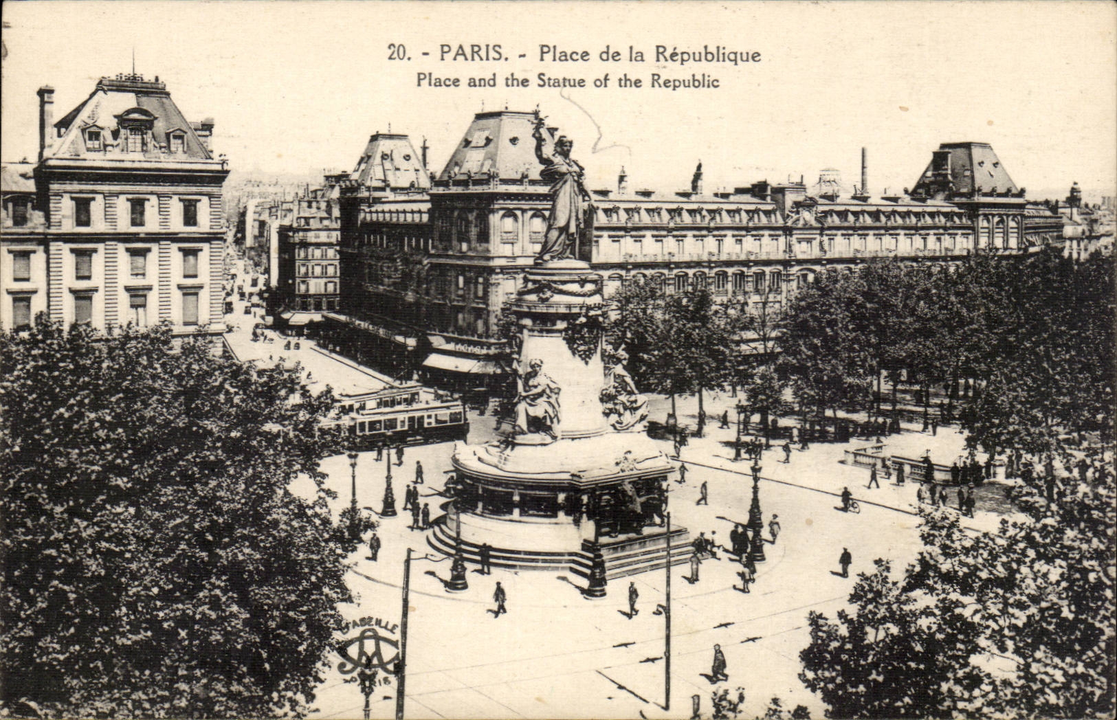 Paris - 10 - Place of the Republic - CPA