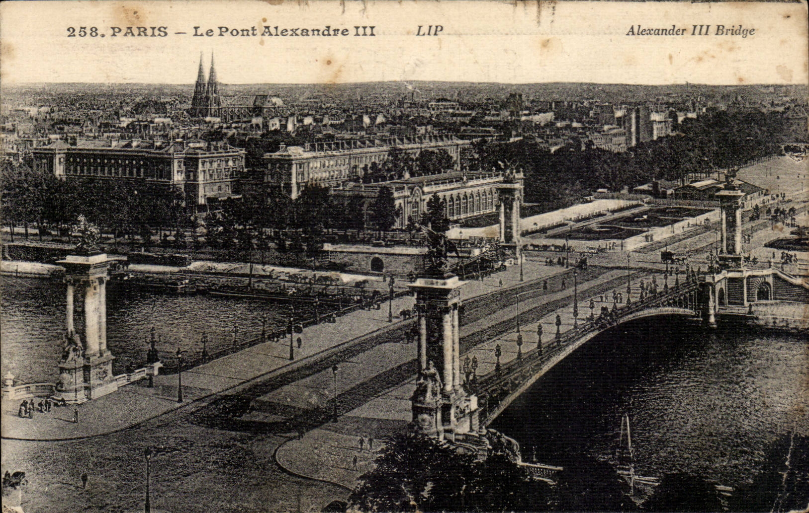 Paris - 7 - the Bridge Alexandre III - CPA
