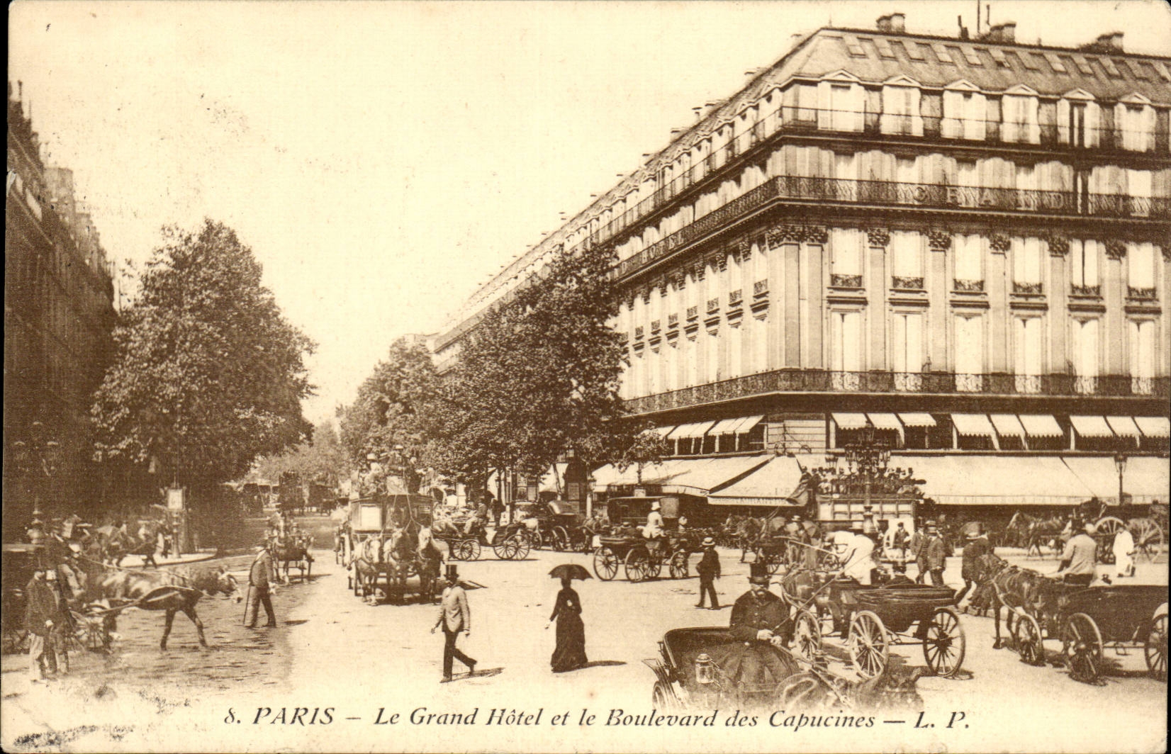 Paris - 2 Boulevard des Capucines and Grand Hotel - CPA