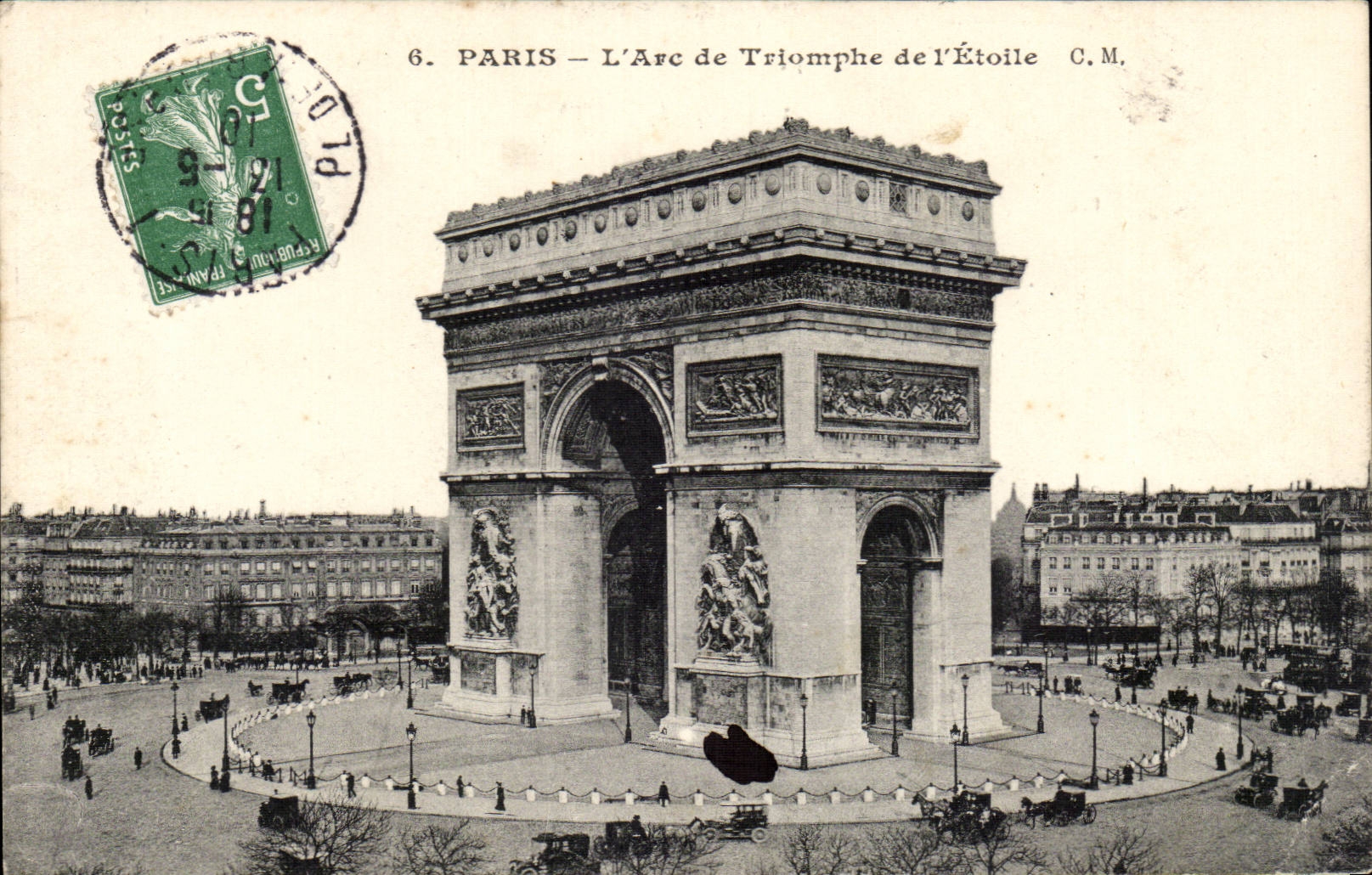 Paris - 8 - Arc de Triomphe and Etoile - CPA