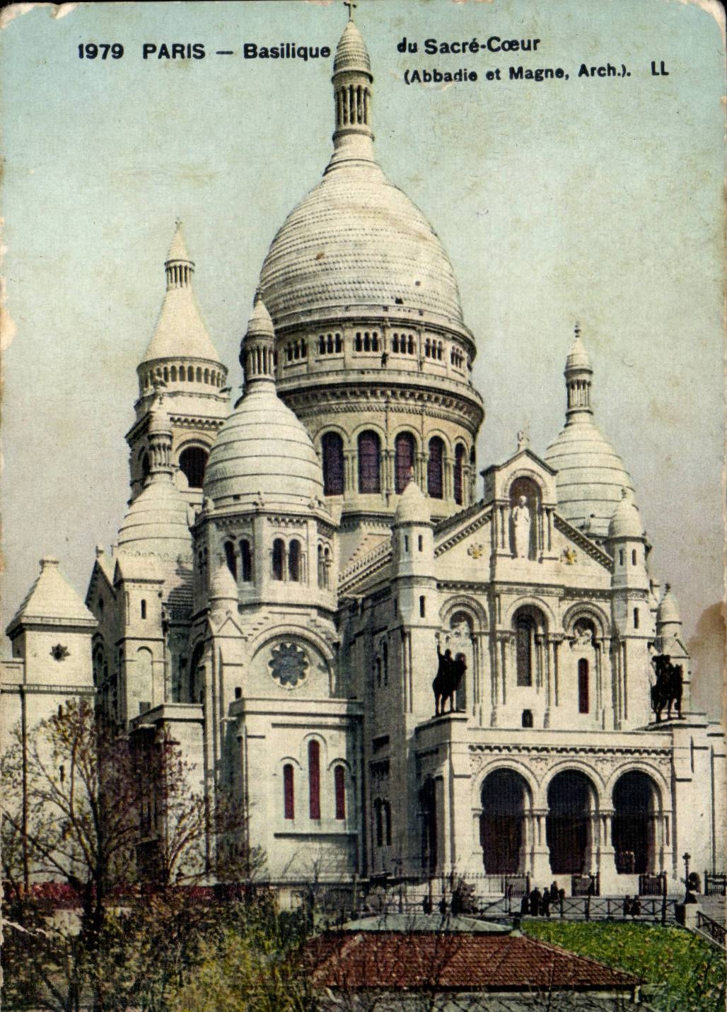 Paris - 14 - Basilica of the Sacring Heart - CPA
