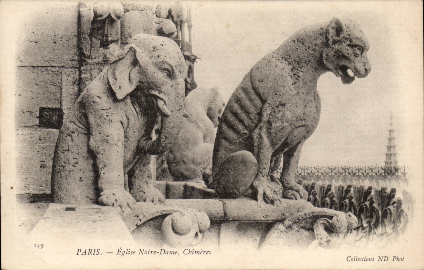 Paris - 4 - Notre Dame - Chimers - CPA