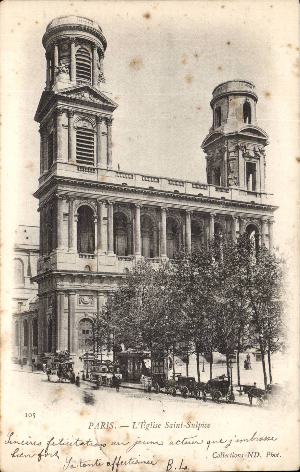 Paris - 6 - the Church Saint Sulpice CPA