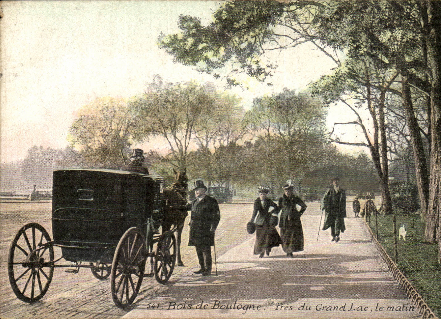 Paris 16 - Bois de Boulogne - le matin Pres du Grand lac CPA 