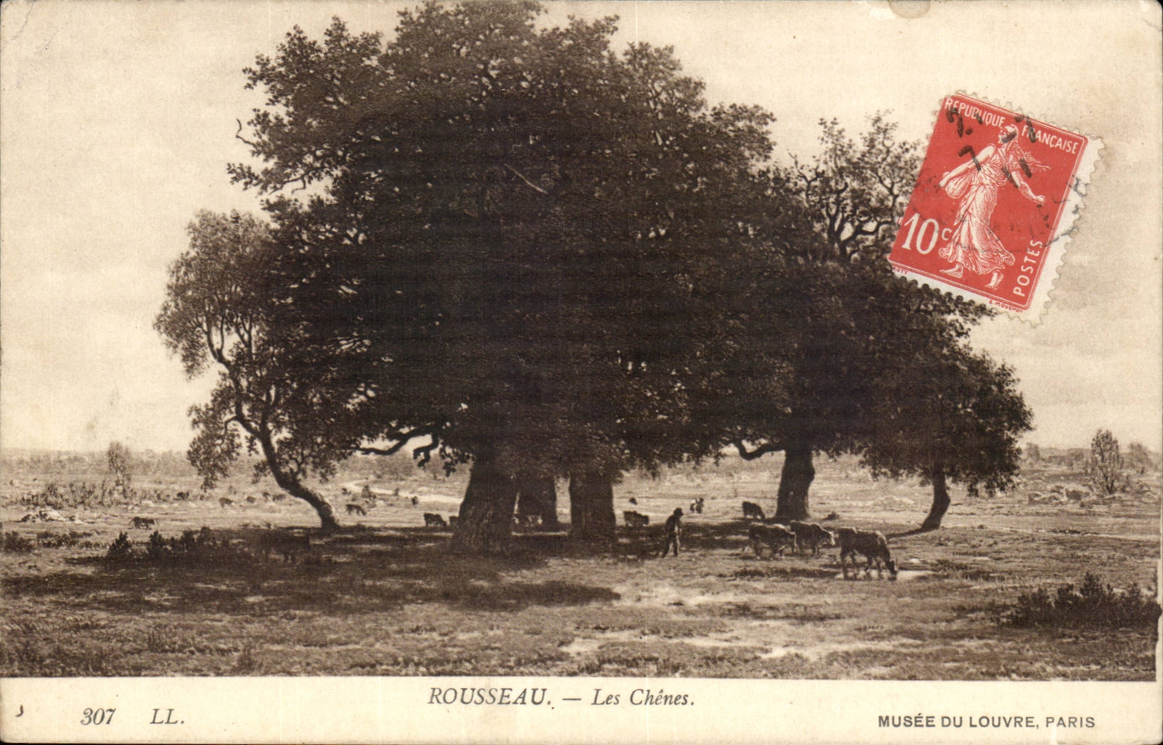Paris 1 - Musee du Louvre - Rousseau - Les Chenes - Tableaux - Arts CPA 