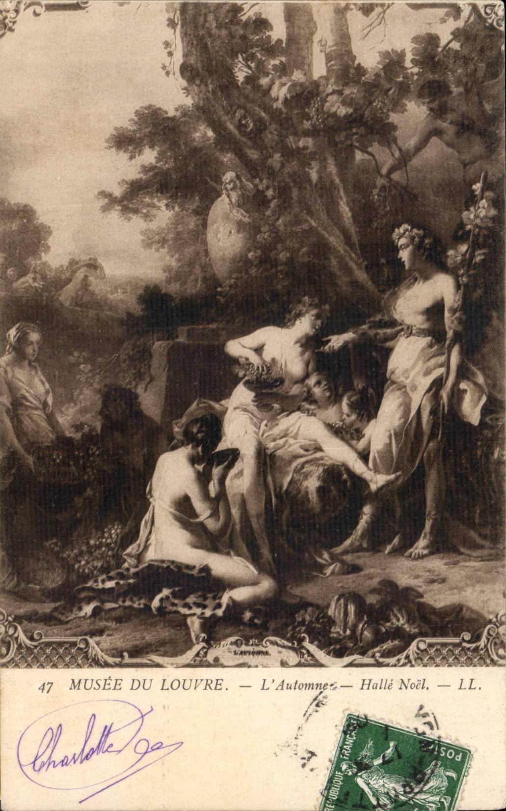 Paris - 1 - Museum of the Louvre - Holle Christmas - the Fall - CPA