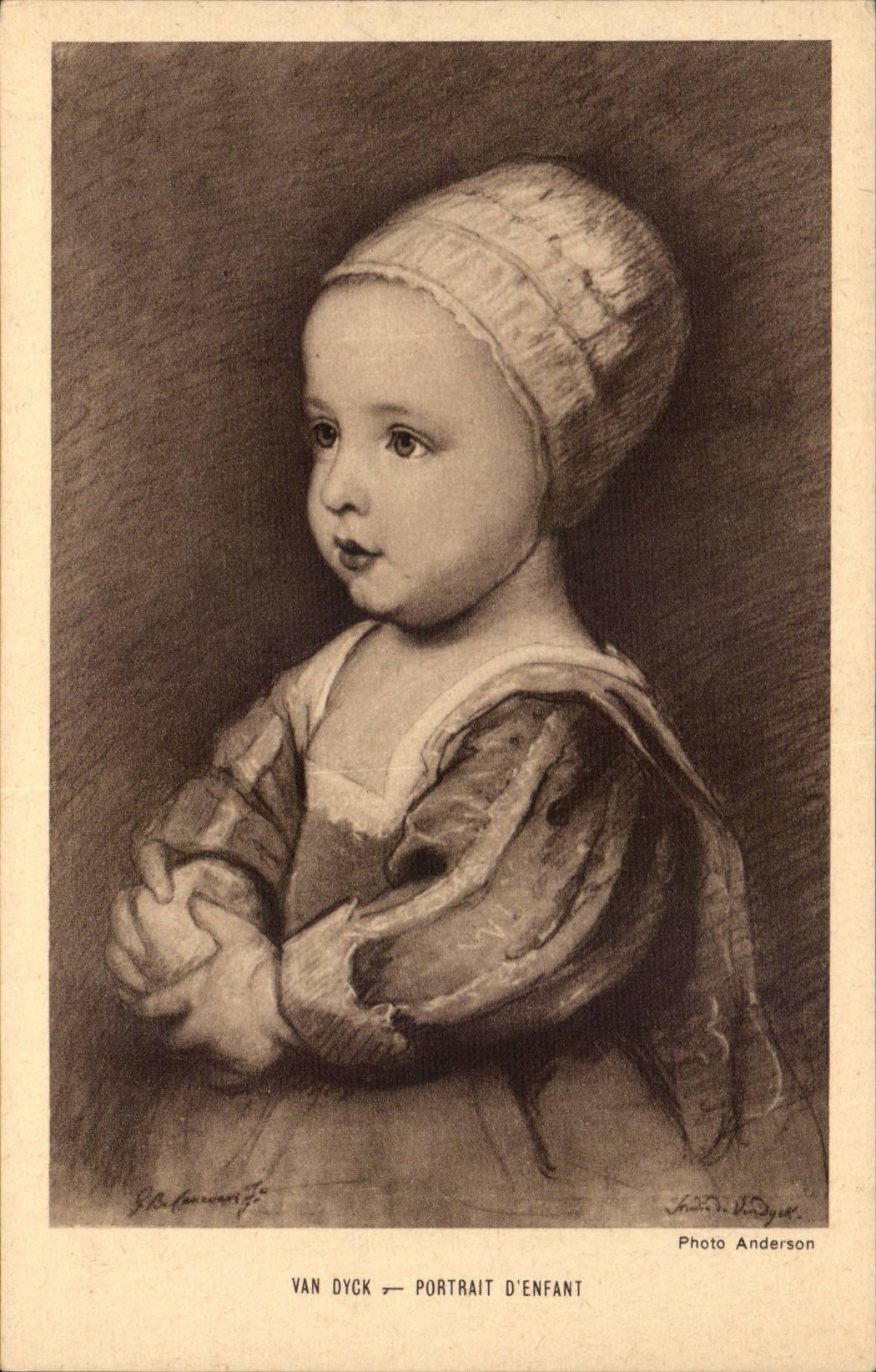 Paris - 1 Comite National de l'Enfance - Dyck - Portrait d'Enfant - CPA 