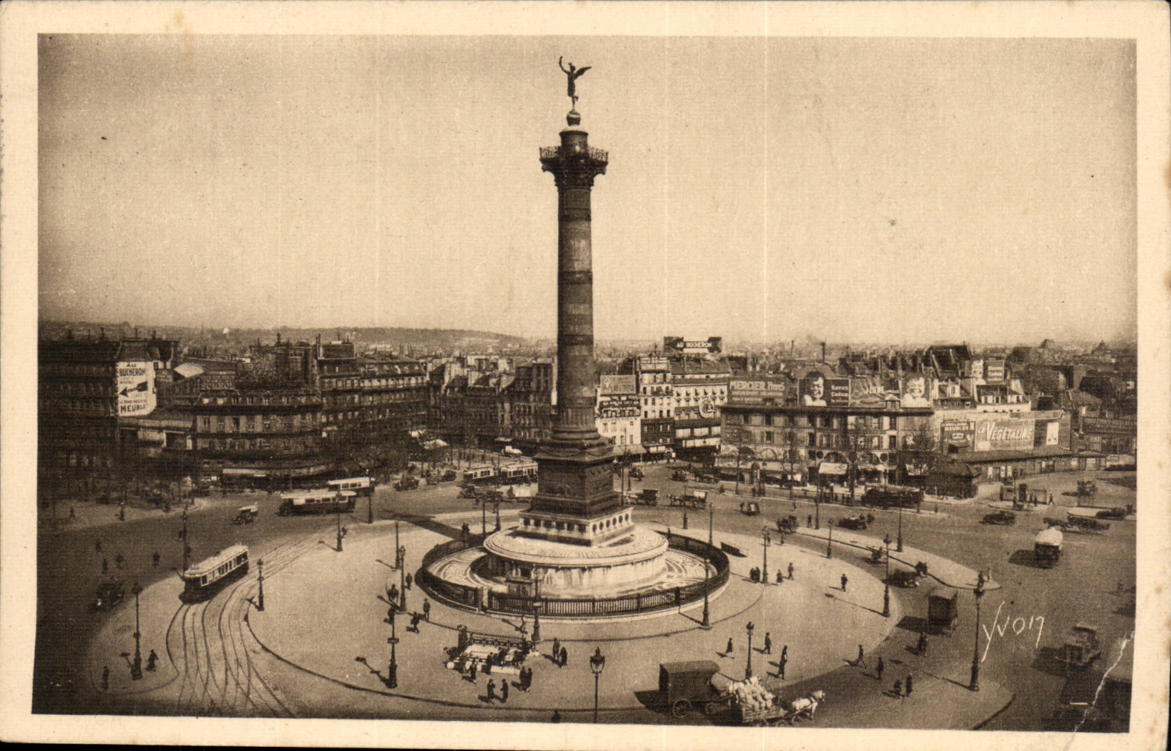 Paris - 10 - Place of Bastille CPA