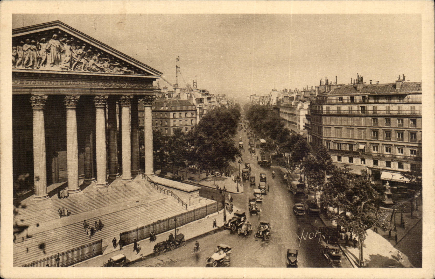 Paris - 8 - the Madeleine and Boulevards of Madeleine CPA