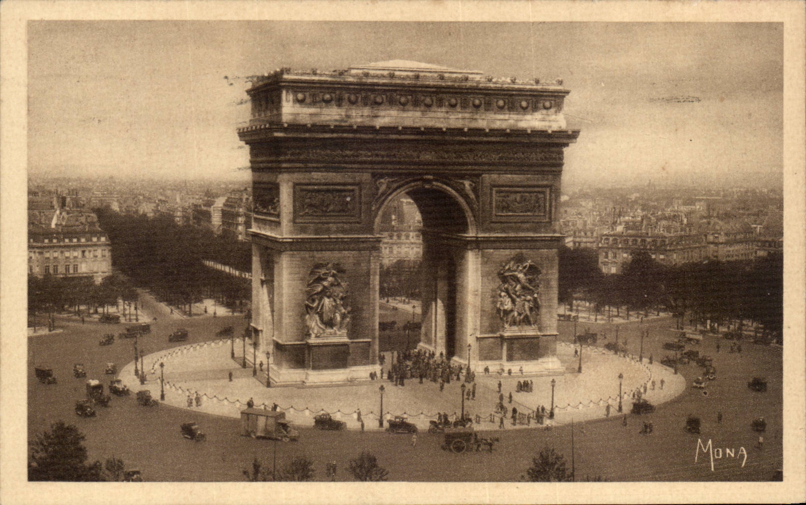 Paris - 8 - Small Tables of Paris - Arc de Triomphe the CPA