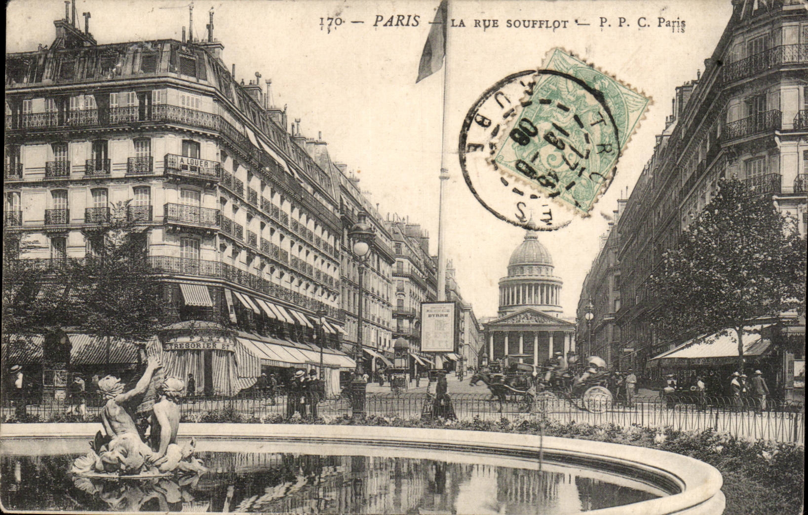 Paris 5 - The Street Soufflot - the Pantheon CPA -