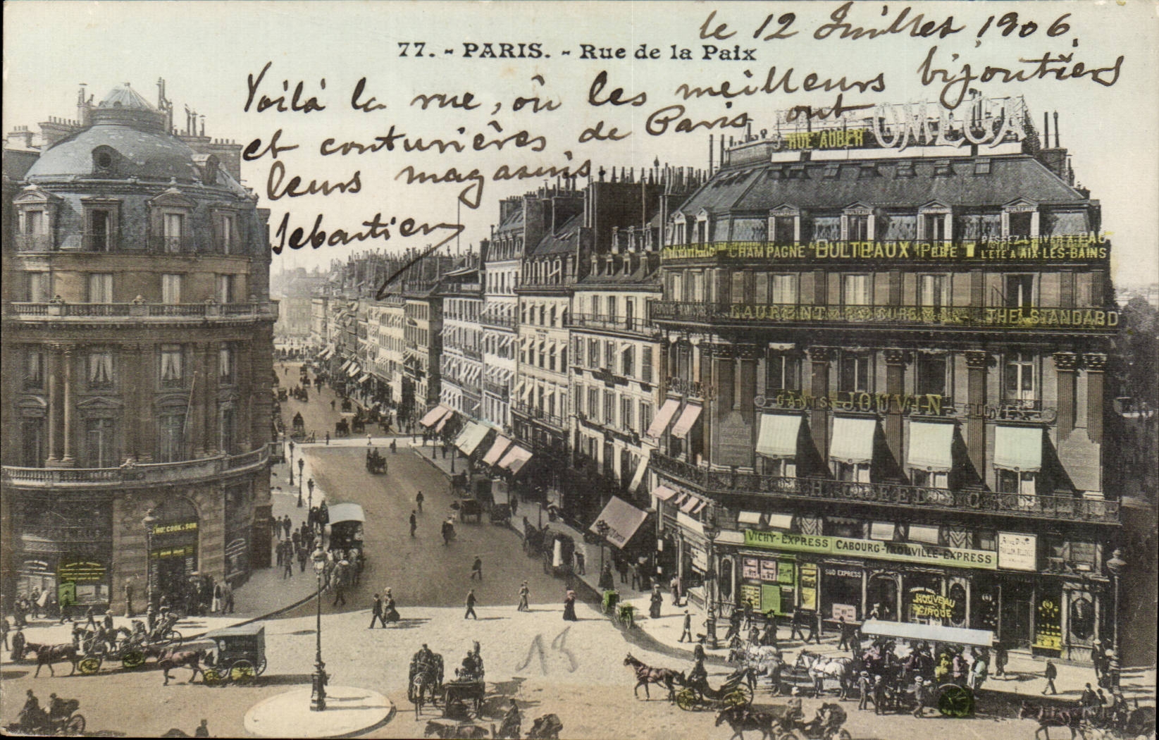 Paris - 2 - Street of Peace CPA -